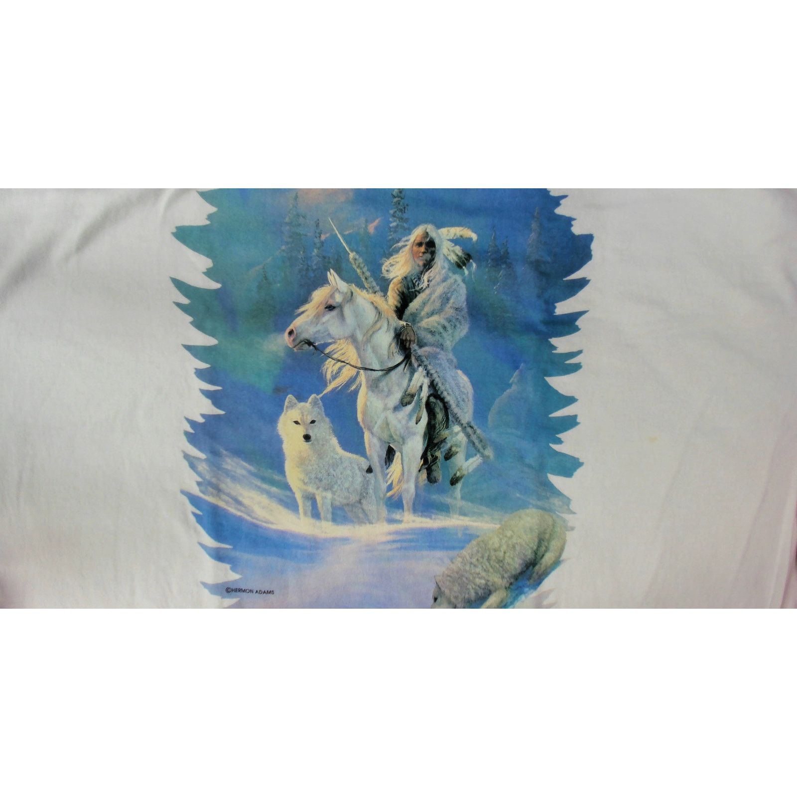 Anvil Vintage | 90s Hermon Adams "Winter" Single Stitch Art Tee Size US XL / EU 56 / 4 - 6 Thumbnail