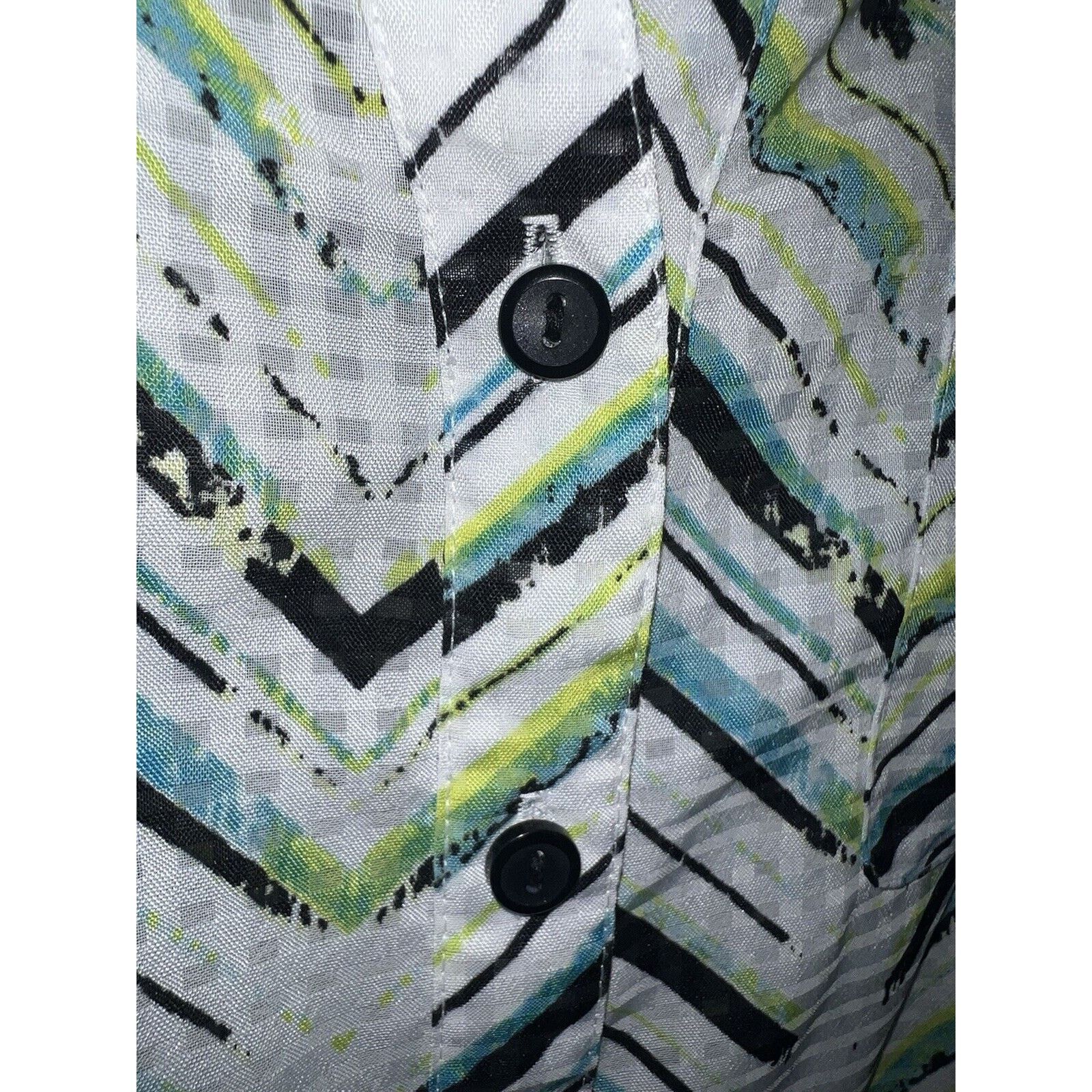 & Other Stories Studio Works Blouse Womens XXL Button Down Shirt White Green Size XXL / US 16-18 / IT 52-54 - 5 Thumbnail