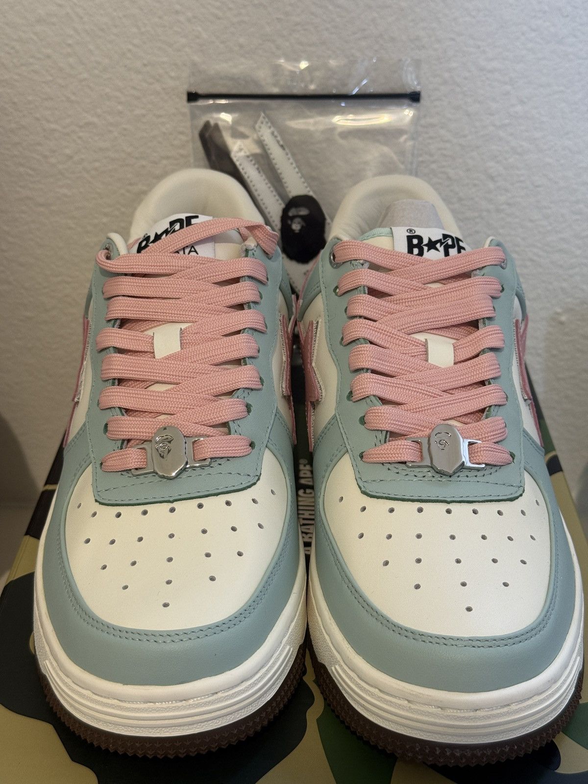 Bape A Bathing Ape Bape Sta #4 Pastel Pink Blue Brown Size US 8.5 / EU 41-42 - 3 Thumbnail