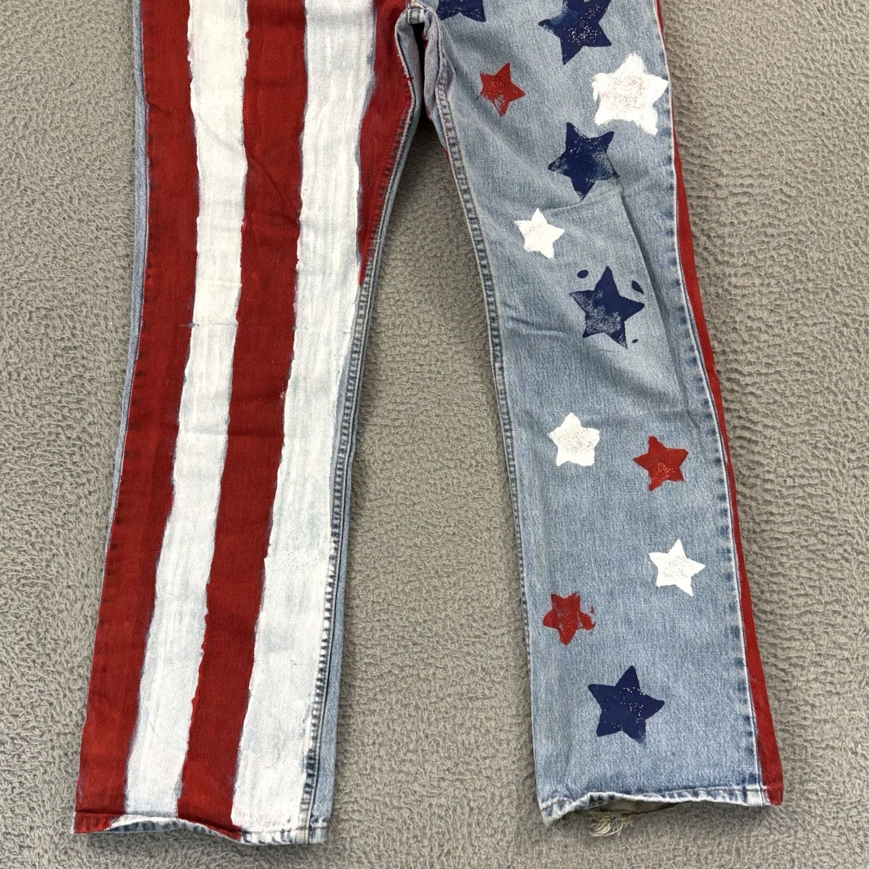 Levi's VINTAGE Levi's Silvertab Jeans Womens Jeans 90s Blue USA Flag Flare Leg 13 Juniors Denim Zip Waist 32 Inseam 32 Pockets Logo Size 34" / US 12 / IT 48 - 2 Thumbnail