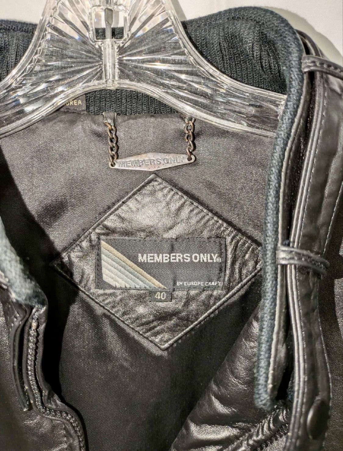 Members Only Vintage Members Only Black Leather Jacket – Size 40 (Medium) Size US M / EU 48-50 / 2 - 3 Thumbnail