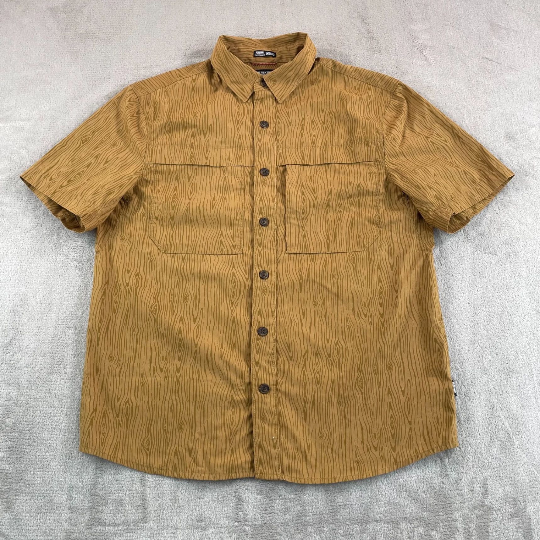 Vintage Alaskan Hardgear Fishing Shirt Men Medium Woodgrain Untucked Vented Outdoors NEW Size US M / EU 48-50 / 2 - 3 Thumbnail
