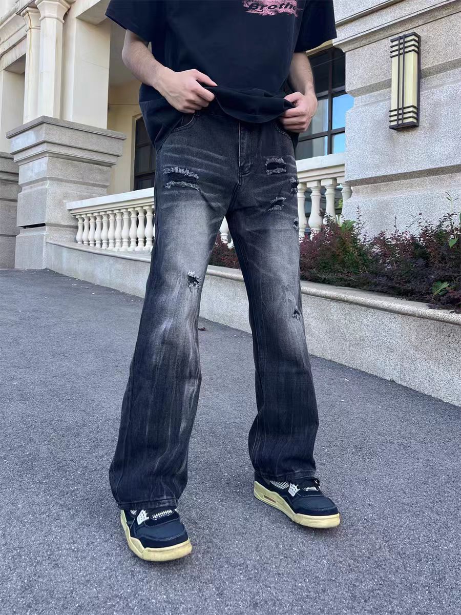 Japanese Brand × Vintage Hip Hop Street Washed Faded Ripped Jeans Size 32 Size US 32 / EU 48 - 4 Thumbnail