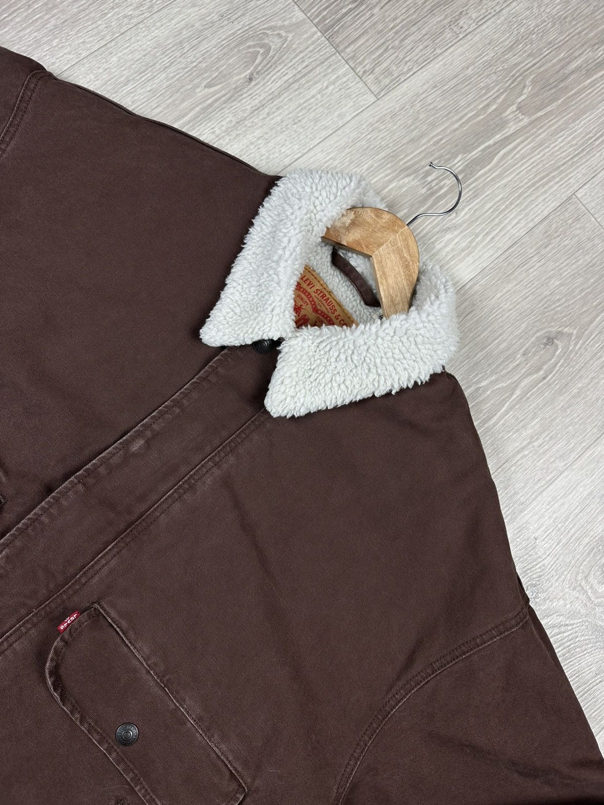 Levi's Levi’s Rancher Sherpa Trucker Brown Jacket Size XL Size US XL / EU 56 / 4 - 2 Thumbnail