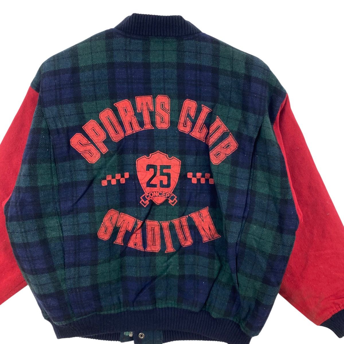 Vintage Vintage SARTORIA Plaid Bomber Jacket Sleeve Varsity Style Size US XL / EU 56 / 4 - 8 Thumbnail