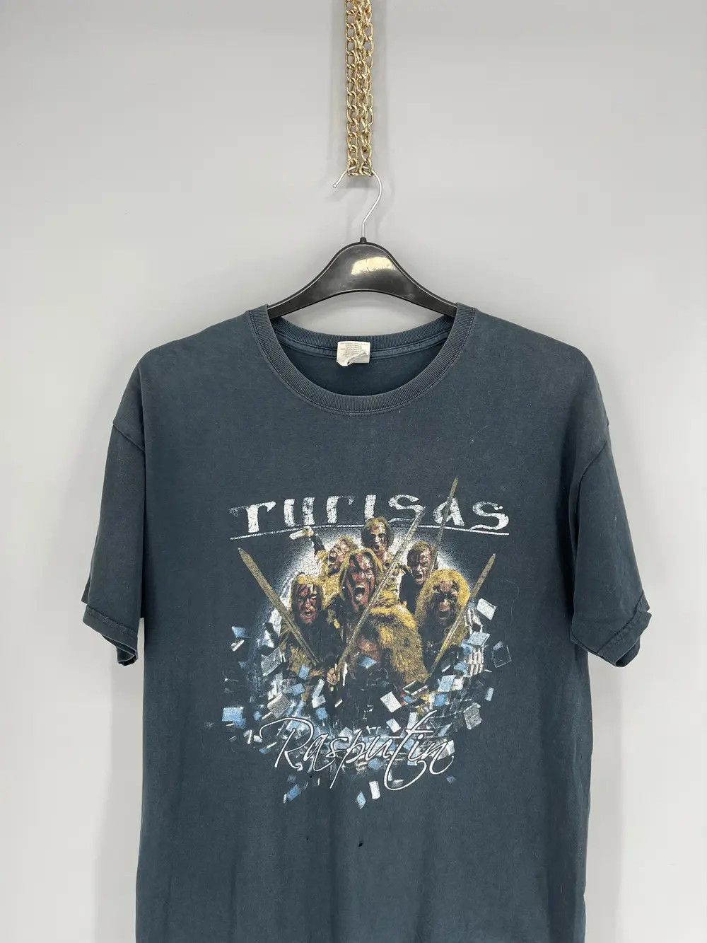 Band Tees Vintage Turisas Metal Band Rasputin Black T-Shirt Size US L / EU 52-54 / 3 - 6 Thumbnail