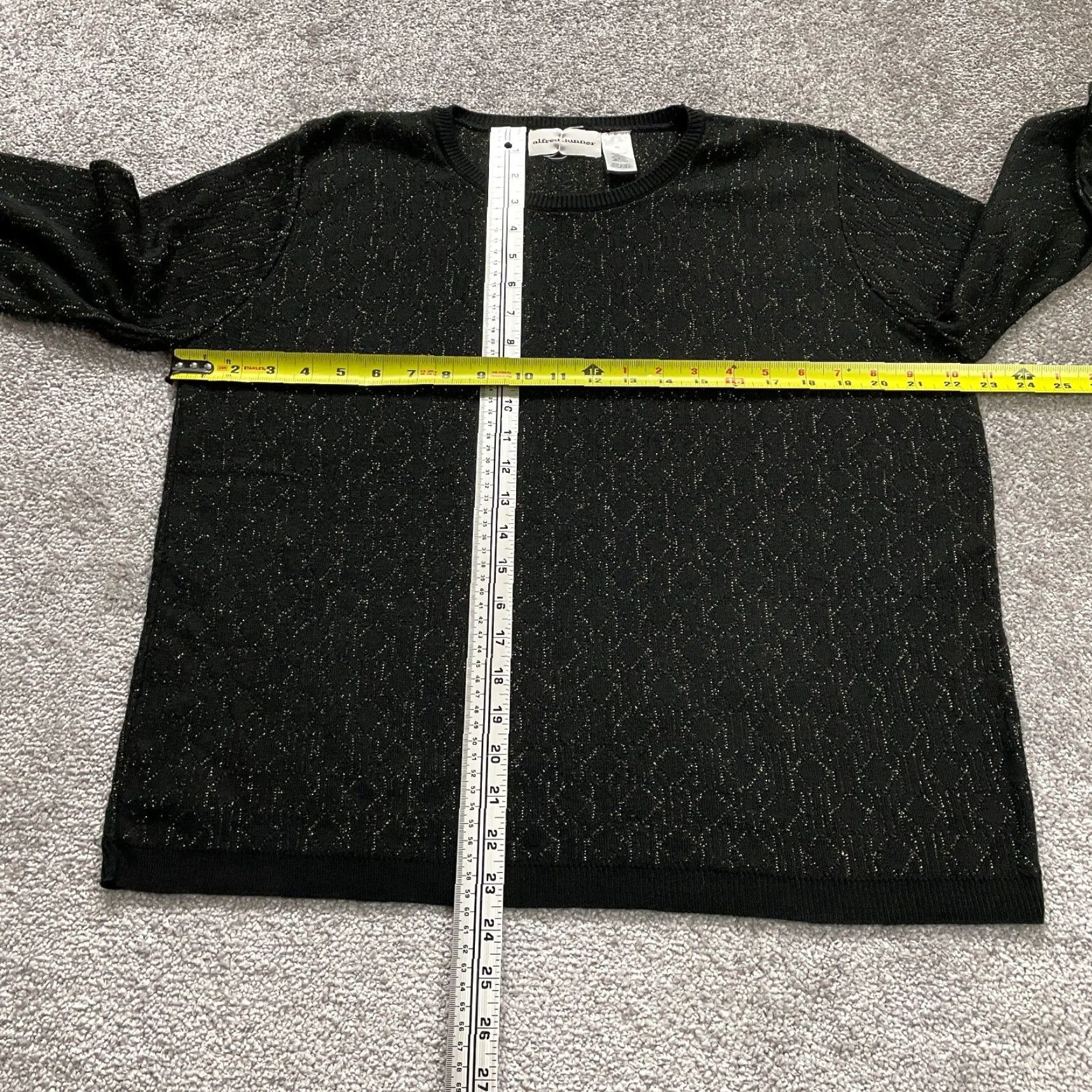 Vintage Alfred Dunner Sweater Pullover Womens XL Black Argyle Diamond Crew Neck Casual Size XL / US 12-14 / IT 48-50 - 7 Thumbnail