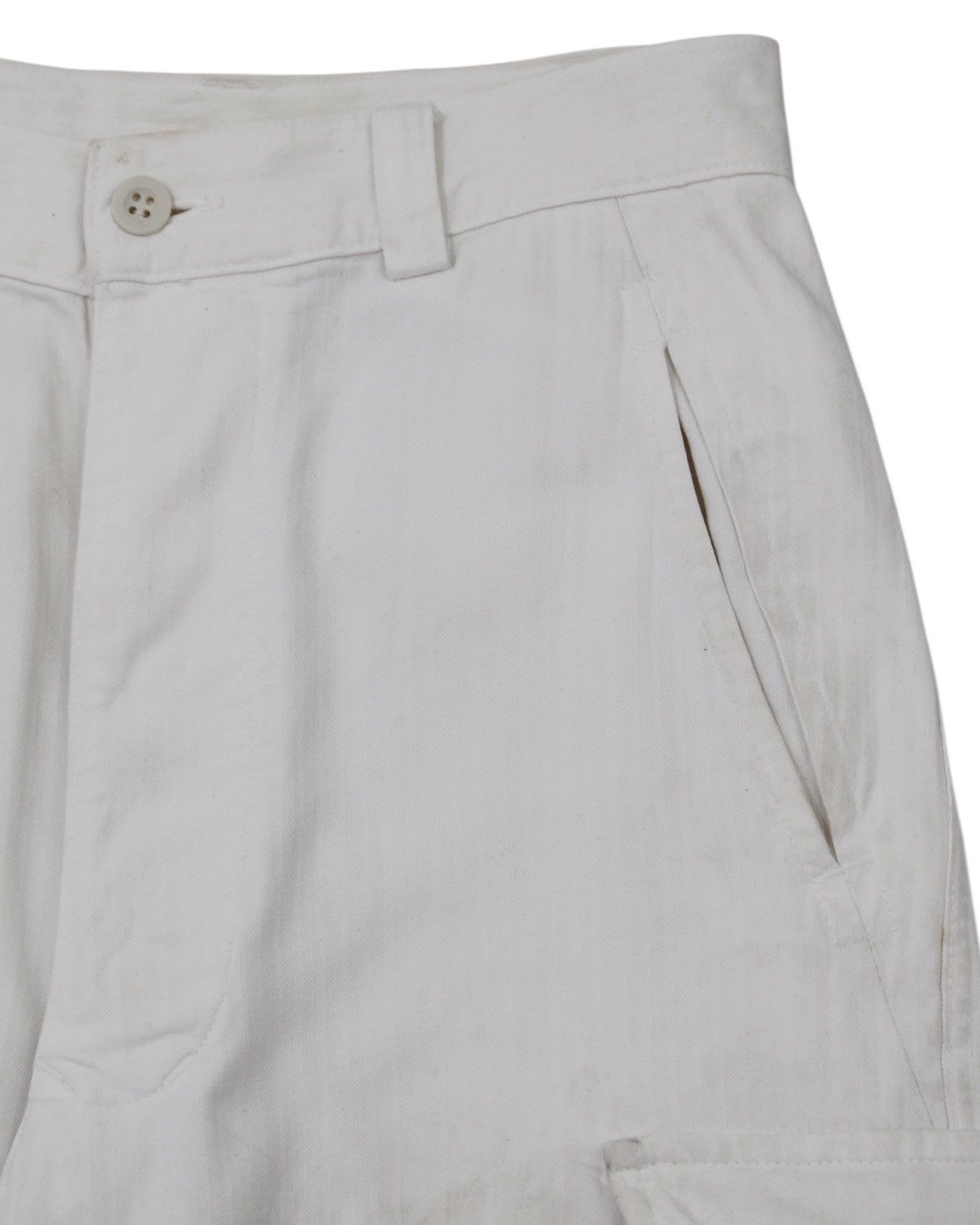 Japanese Brand × Johnbull × Vintage 2000S JOHNBULL HEAVY WHITE UTILITY CARGO PANTS Size US 30 / EU 46 - 5 Thumbnail