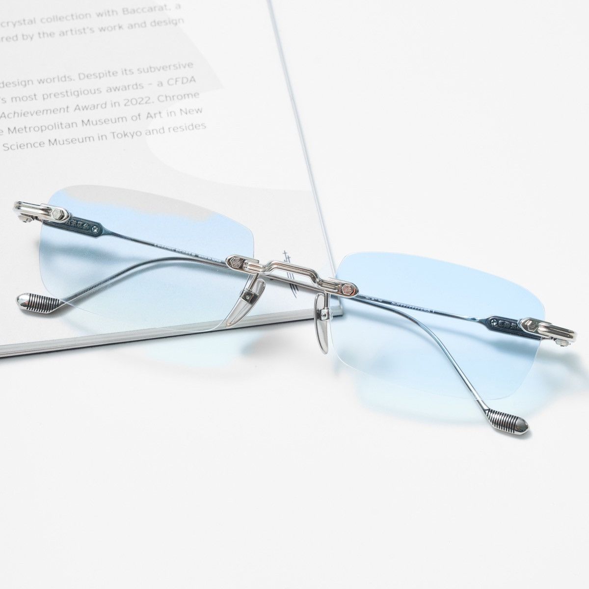 Chrome Hearts CHROME HEARTS SOFFFFFFFFERS I SHINY SILVER SUNGLASSES Size ONE SIZE - 6 Thumbnail