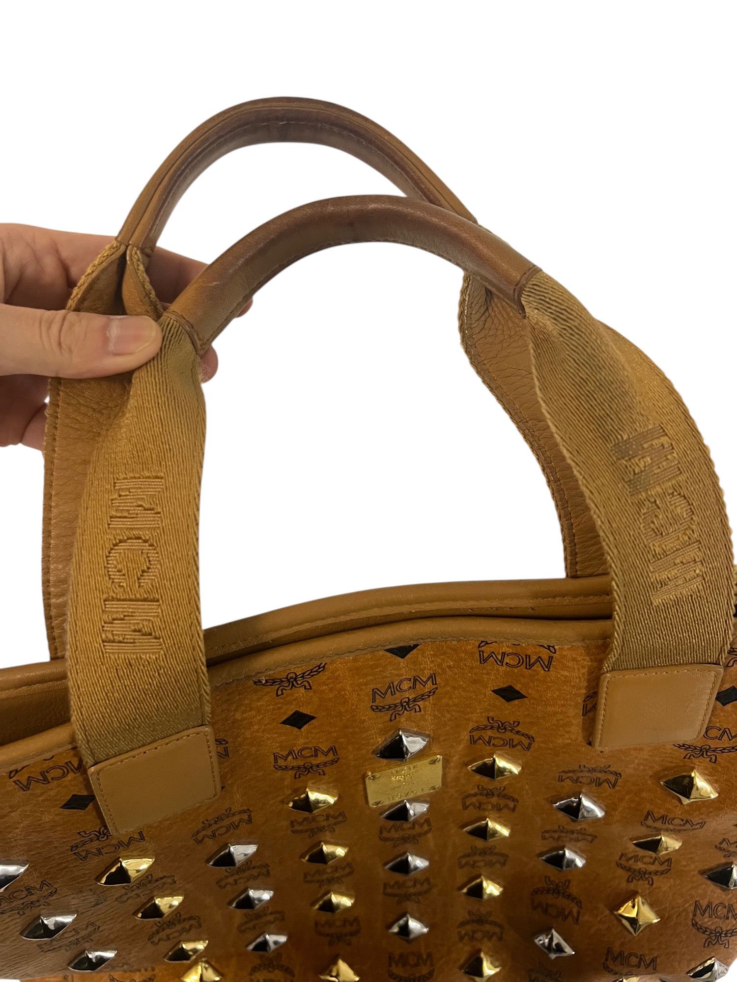 MCM Retro Full Studs Stark Tote Size ONE SIZE - 3 Thumbnail