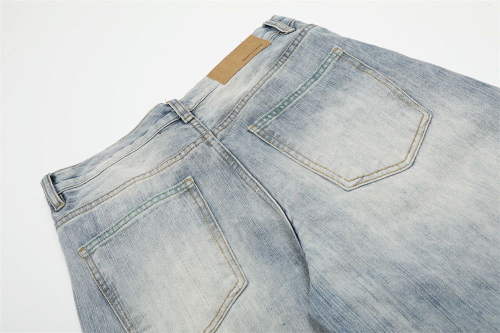 Japanese Brand × Jean Washed men's cleanfit distressed loose scimitar jeans Size US 32 / EU 48 - 4 Thumbnail