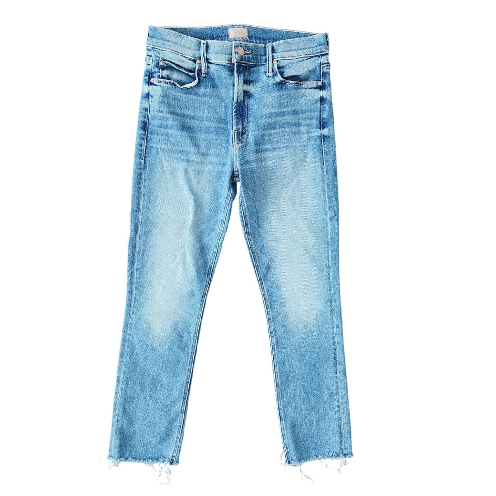 MOTHER MOTHER The Mid Rise Dazzler Ankle Fray Jeans Blue 29 Size 29" - 1 Thumbnail