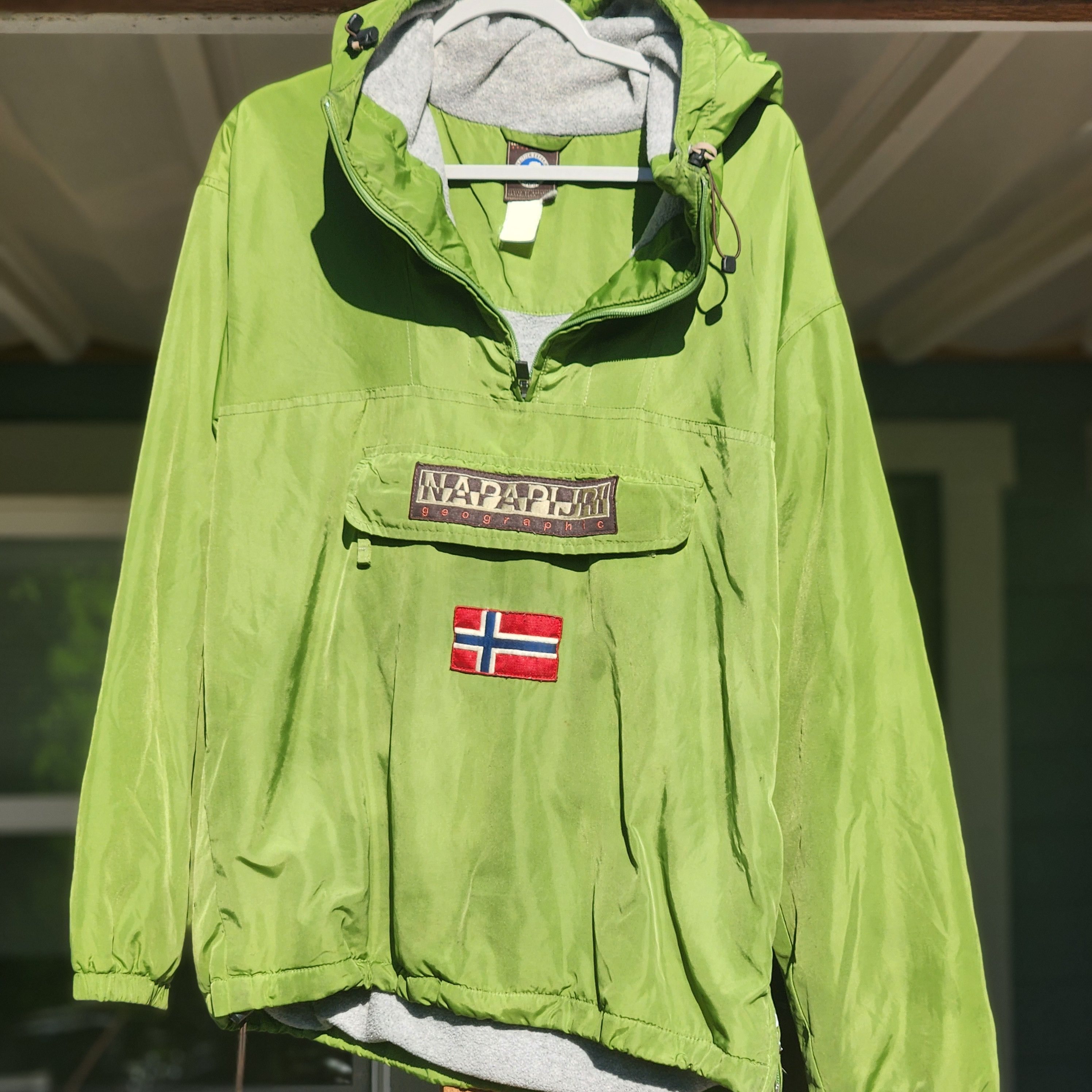 Napapijri Vintage 90s Napajiri fleece line Anorak Size US M / EU 48-50 / 2 - 1 Thumbnail
