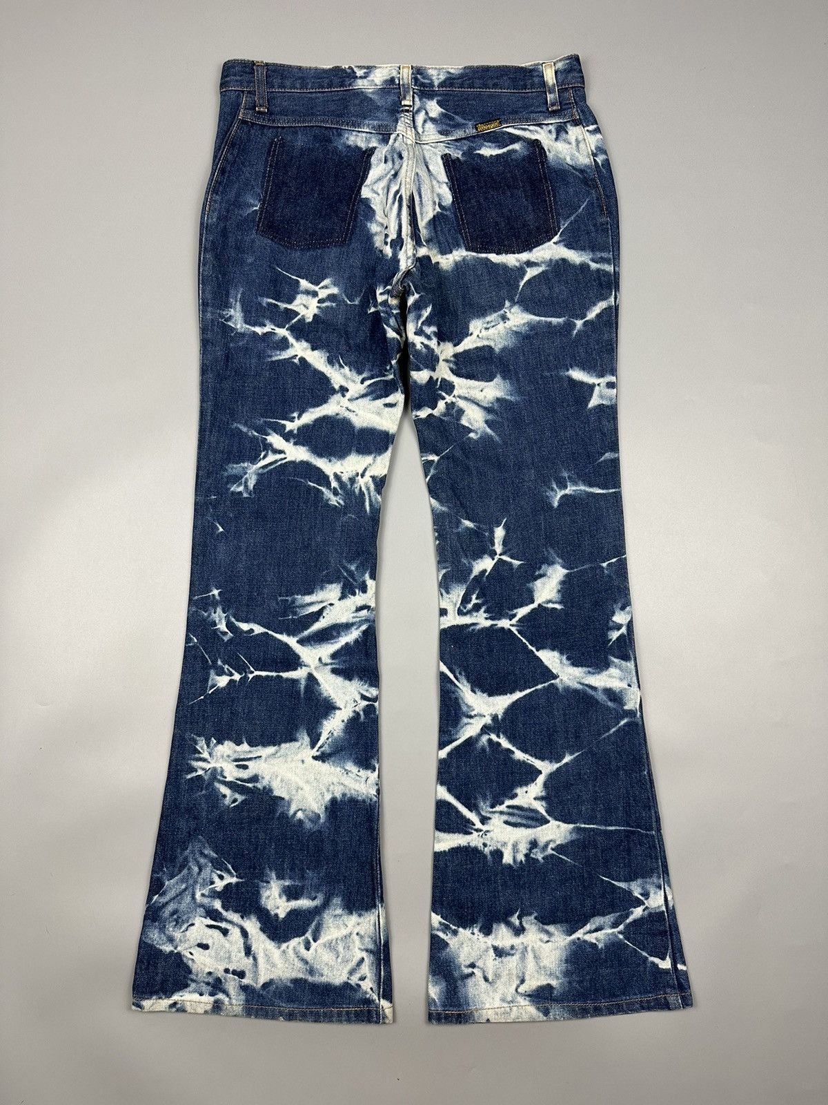 Vintage × Wrangler 🔥Rare🔥Vintage Wrangler Bleached Flared Denim Size US 31 - 2 Thumbnail
