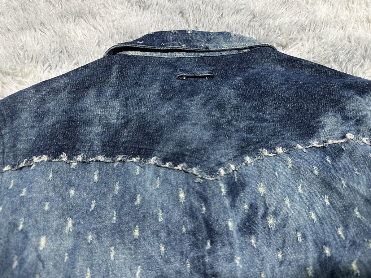 semanticdesign Y2K Semantic Design Shotgun Distressed Western Denim Shirt Size US M / EU 48-50 / 2 - 13 Thumbnail