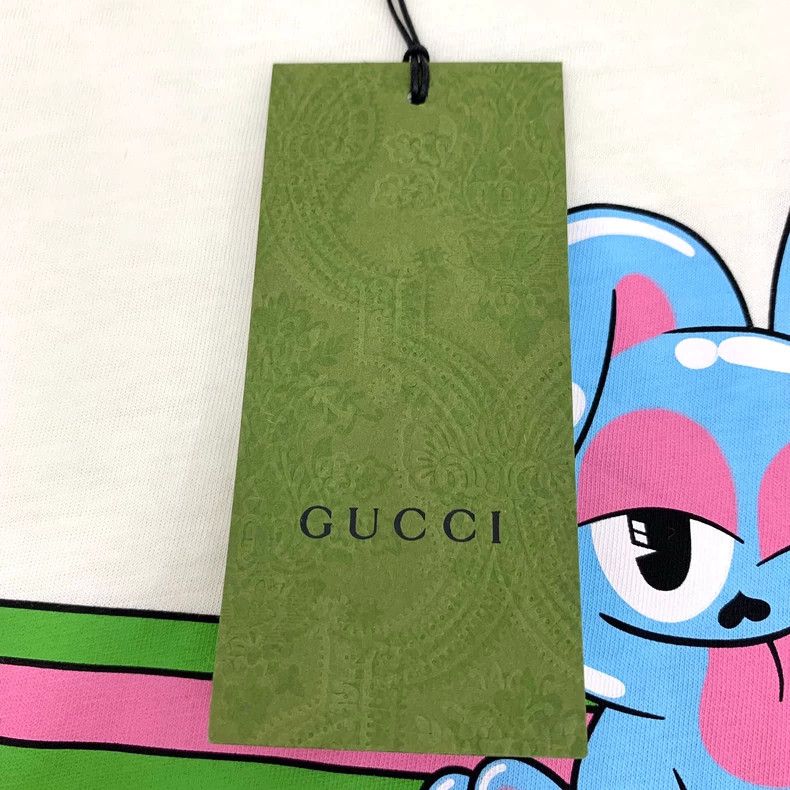 Gucci Gucci White rabbit letter printed cotton round-neck short- Size XS / US 0-2 / IT 36-38 - 8 Thumbnail