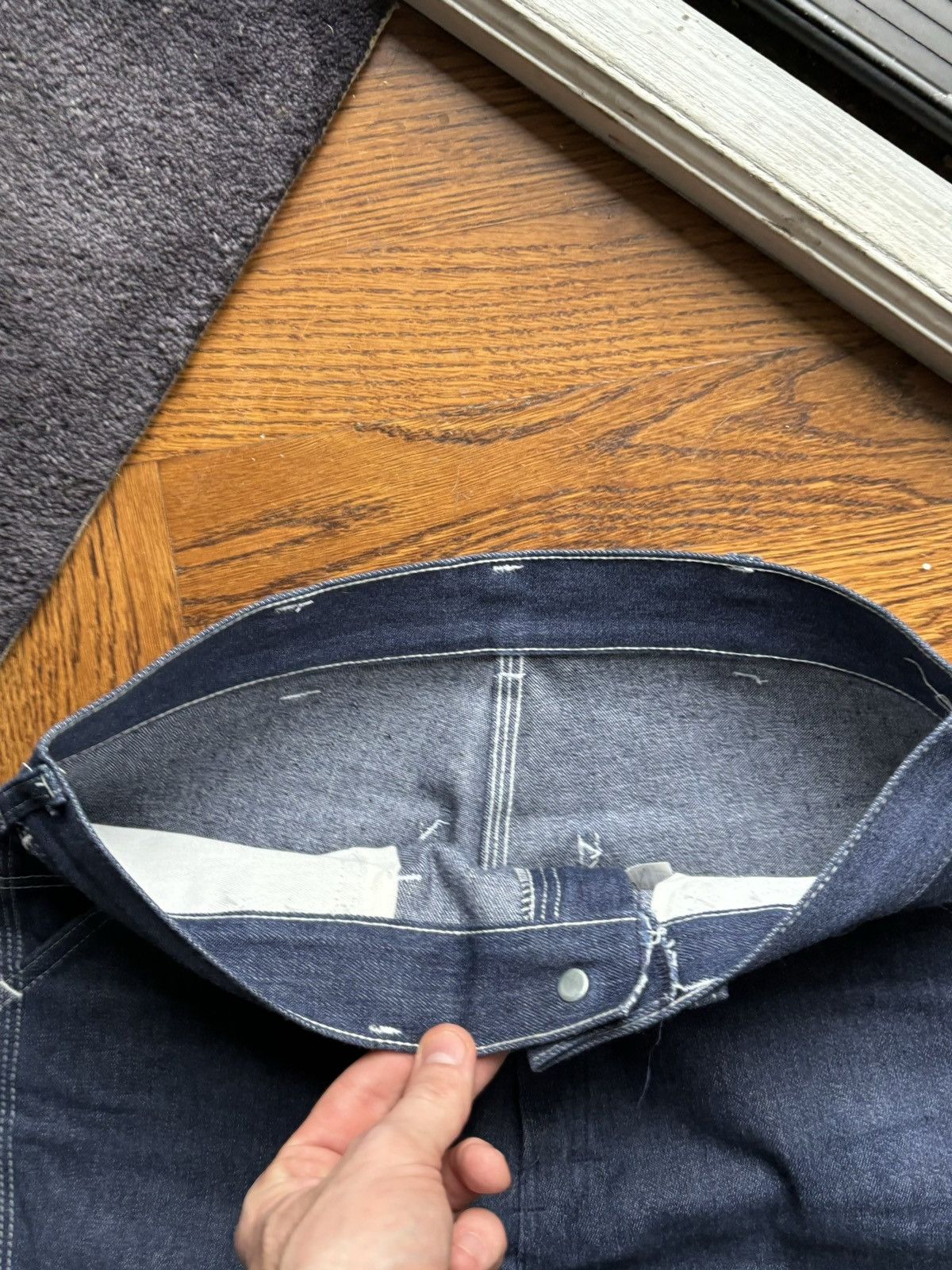 Sears × Vintage 70s Sears Toughskin Jeans Vintage Dark Wash Denim Carpenter Size US 30 / EU 46 - 12 Thumbnail