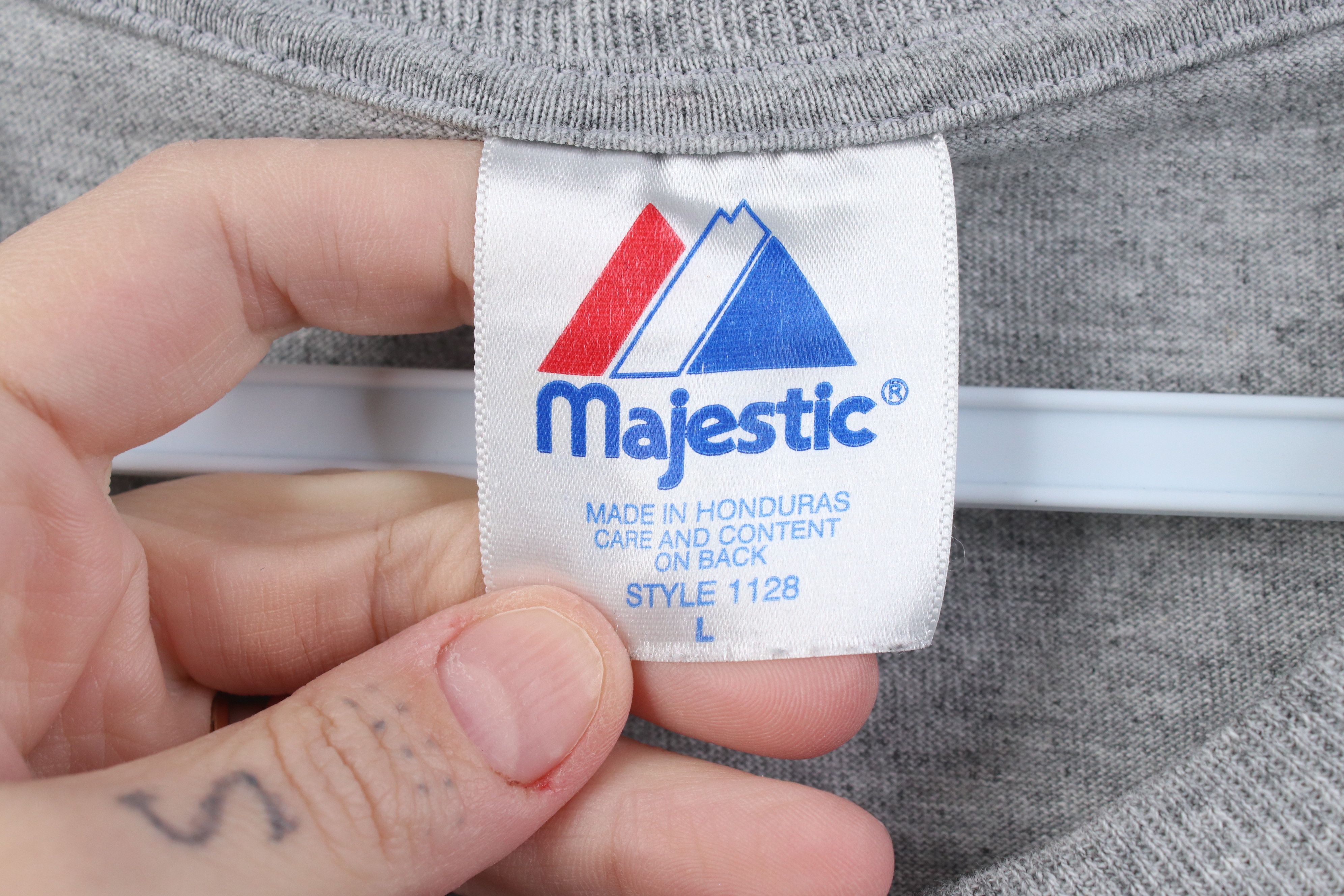 Majestic Vintage Y2K 2007 Majestic Baseball T-Shirt Heather Gray Size US L / EU 52-54 / 3 - 9 Thumbnail