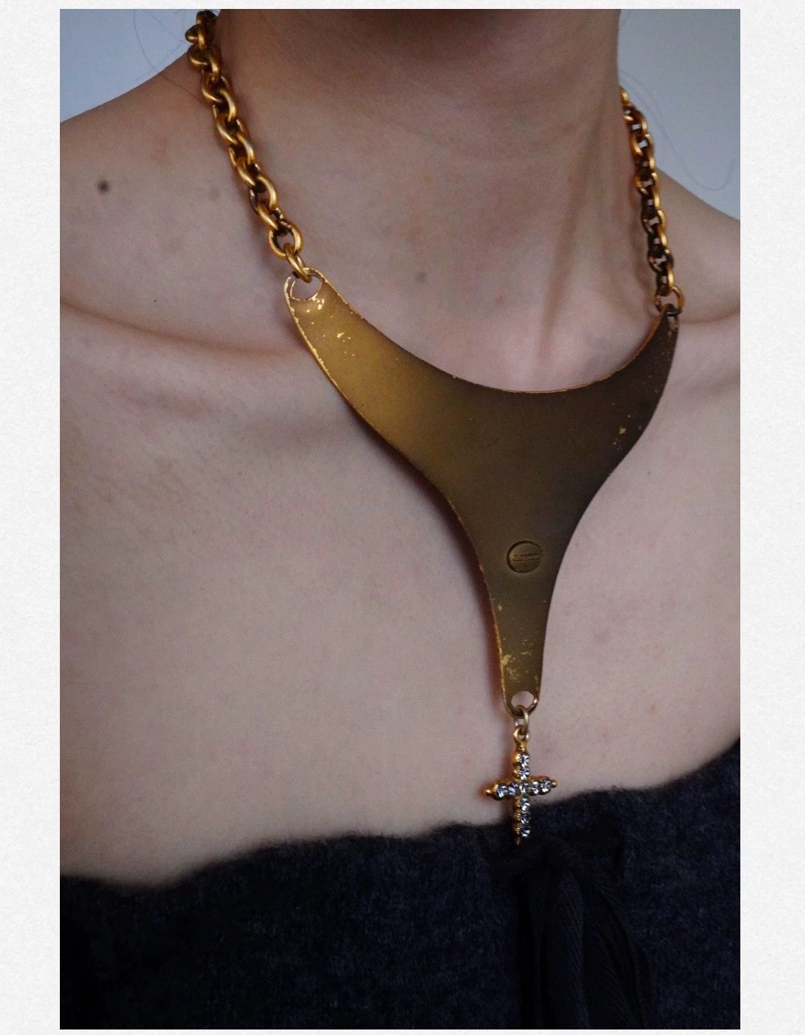 Jean Paul Gaultier JeanPaulGaultier 90s Bronze Collar Necklace (Rare) Size ONE SIZE - 1 Thumbnail