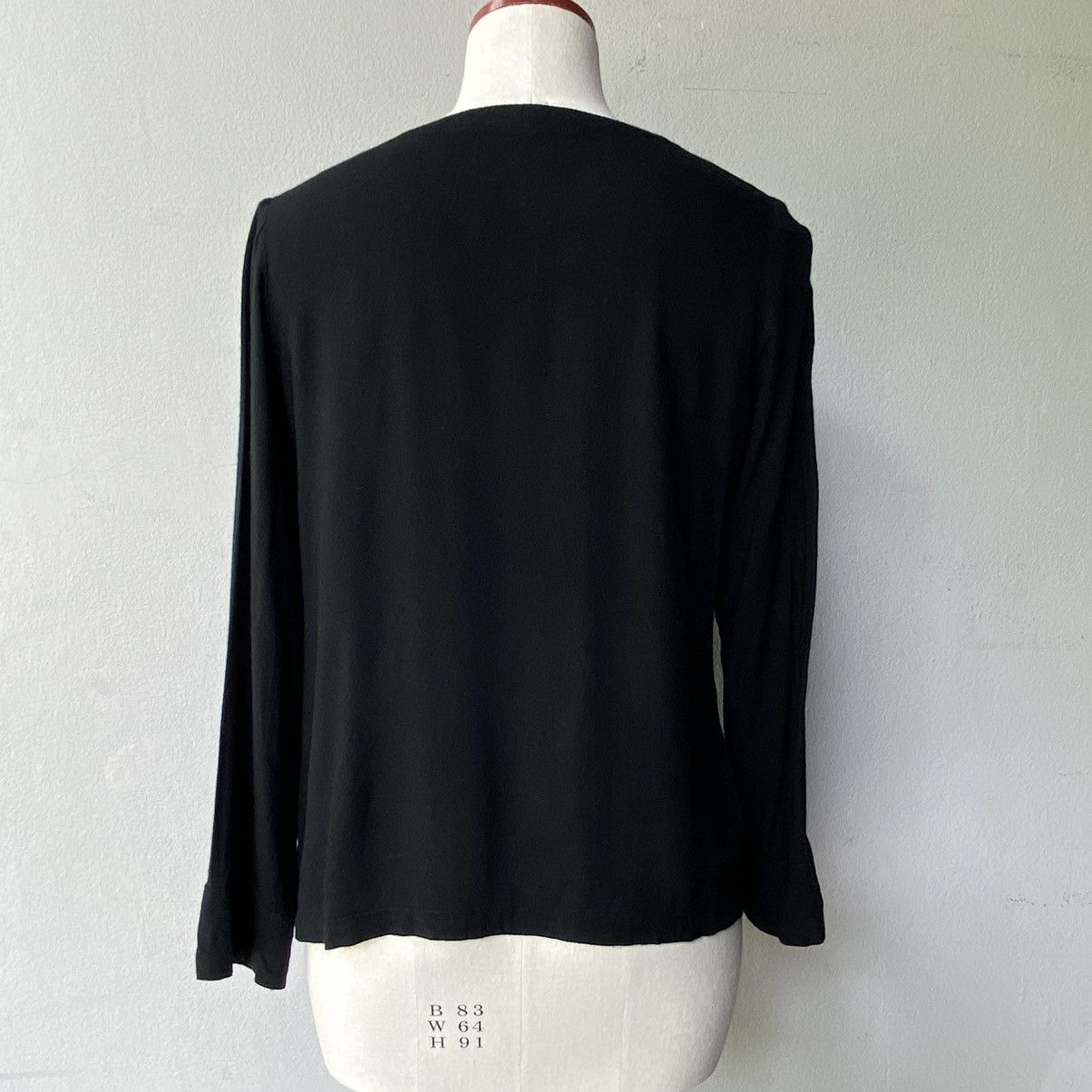 Designer × Japanese Brand SEDMIKRASKY Black Draped Asymmetric Blouse Size L / US 10 / IT 46 - 23 Thumbnail