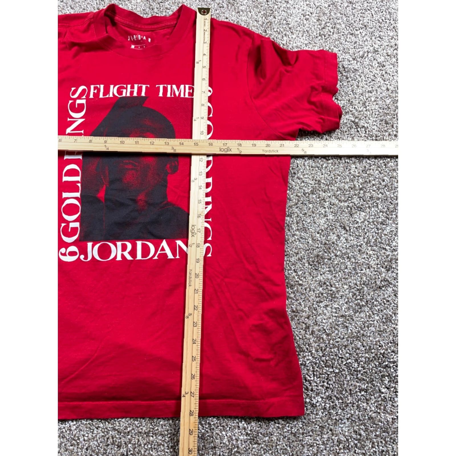 Jordan Brand Michael Jordan 6 Rings Print T-Shirt Adult Large Red Flight Time Jumpman Size US L / EU 52-54 / 3 - 5 Thumbnail