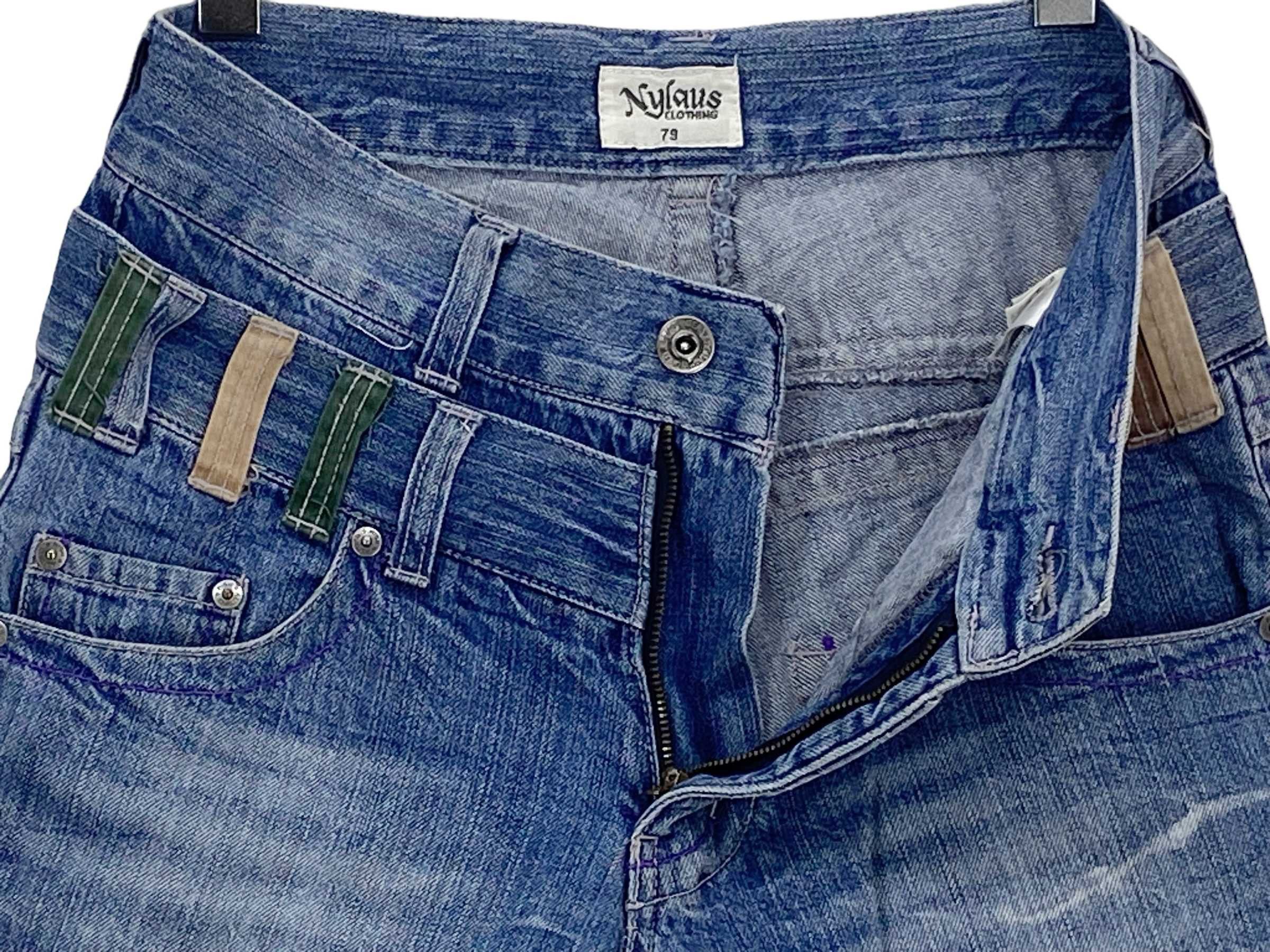 Japanese Brand Nylaus Short Jeans Distressed Denim Size US 29 - 7 Thumbnail
