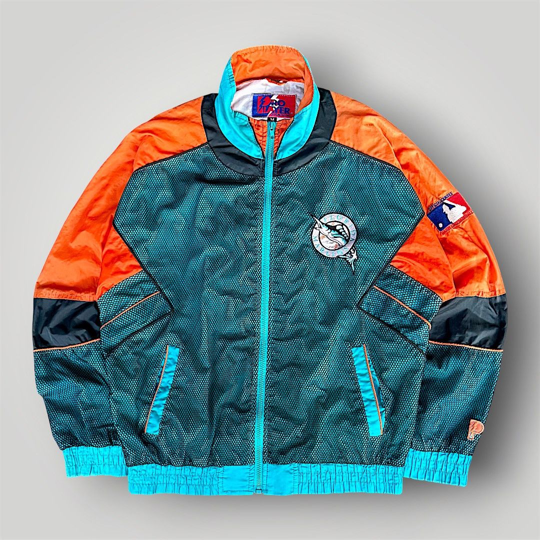 Other Vintage 90s Florida Marlins Pro Player Tag Windbreaker Size US XL / EU 56 / 4 - 1 Thumbnail