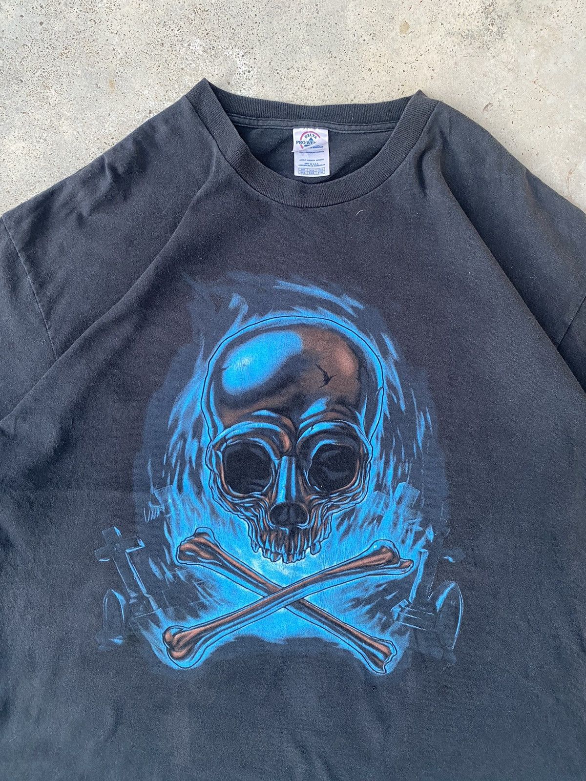Affliction 2000s Flames Skulls Harley Davidson Styled y2k Tees Size US XL / EU 56 / 4 - 2 Thumbnail