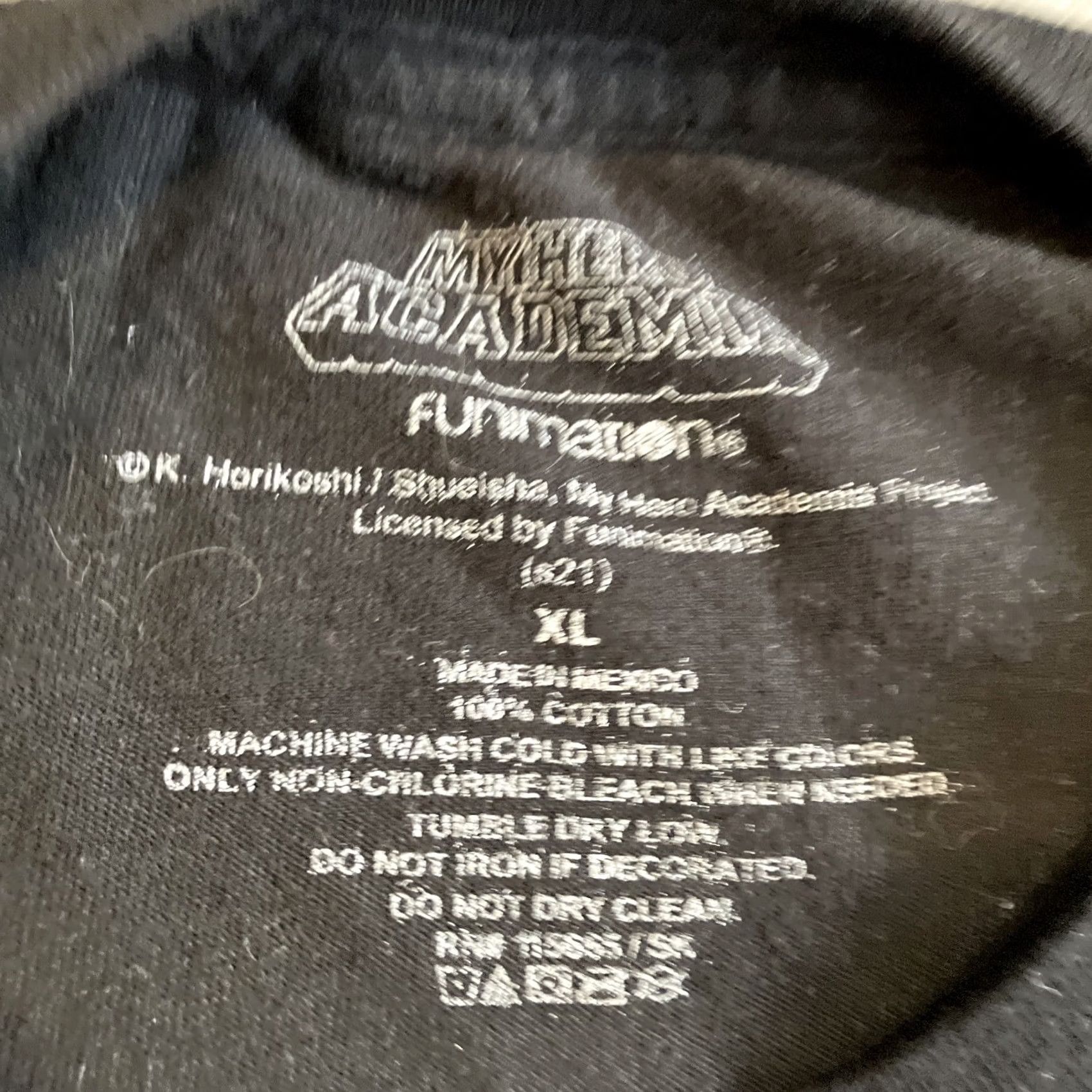 Vintage FUNIMATION MY HERO ACADEMIA Whole Crew Black T Shirt XL Men Short Sleeve Size US XL / EU 56 / 4 - 3 Thumbnail