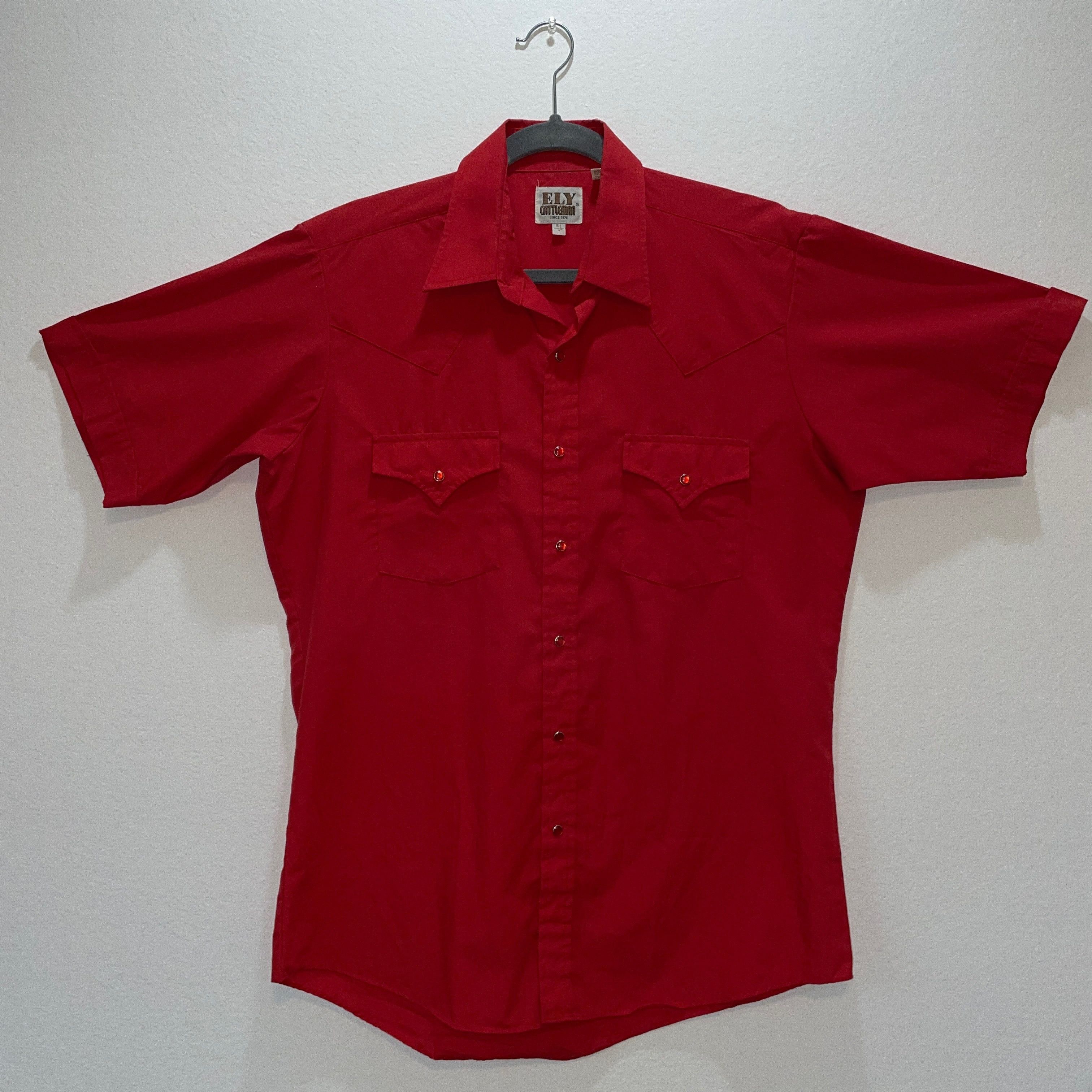 Other Ely Cattleman vibrant red button up western shirt Size US M / EU 48-50 / 2 - 1 Thumbnail