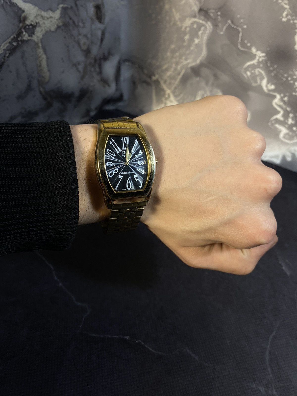 Japanese Brand × Vintage Q&Q Superior Black Dial Watch Japanese Brand Size ONE SIZE - 7 Thumbnail