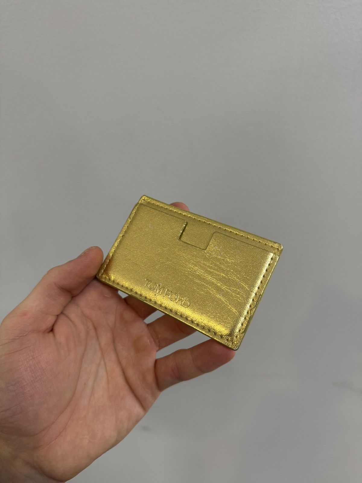 Tom Ford Card Holder Wallet in Gold Size ONE SIZE - 2 Thumbnail