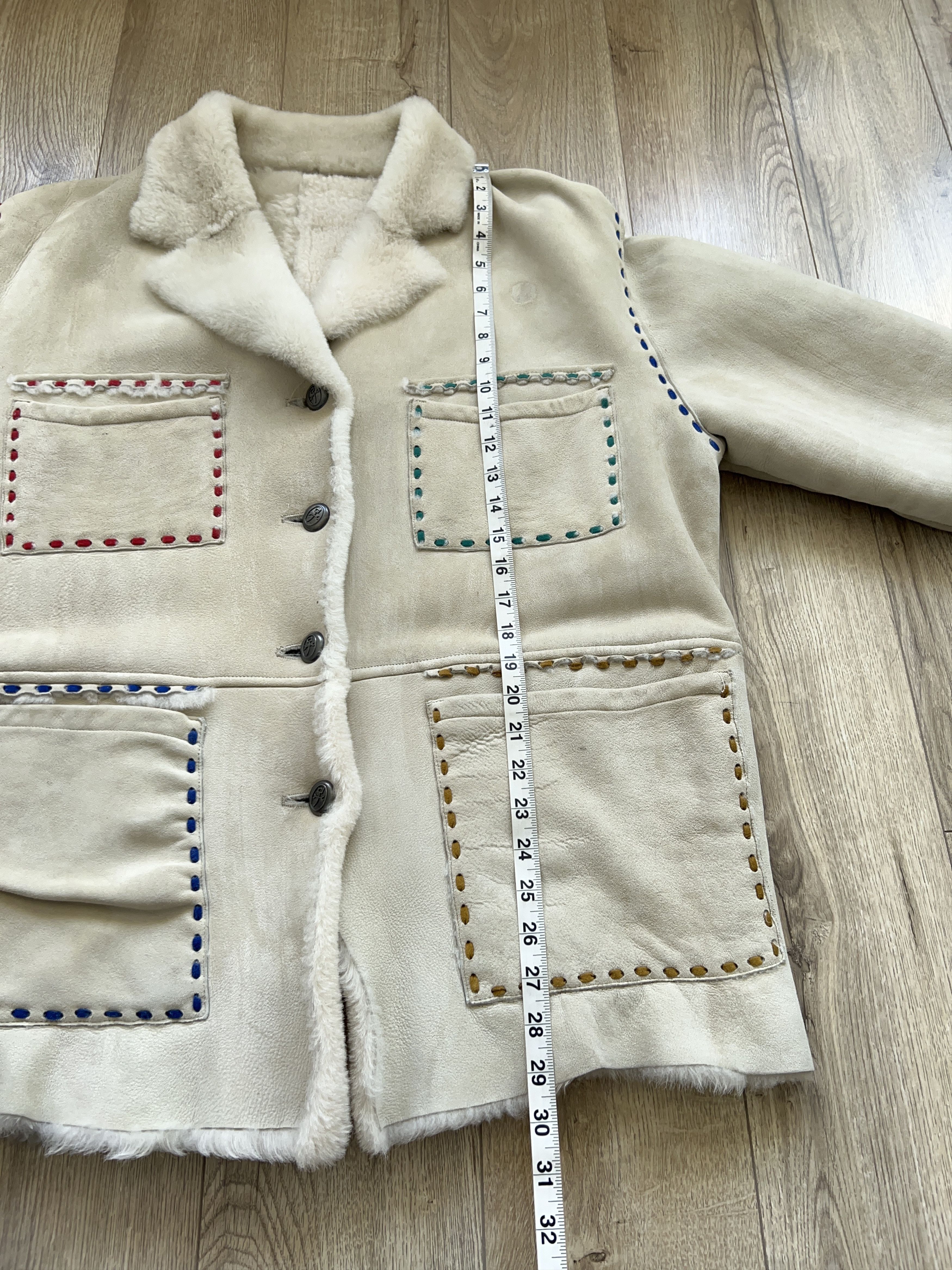 Designer × Jean Charles De Castelbajac Unique Castelbajac Tricot Sheepskin Coat Jacket Shearling Size M / US 6-8 / IT 42-44 - 10 Thumbnail