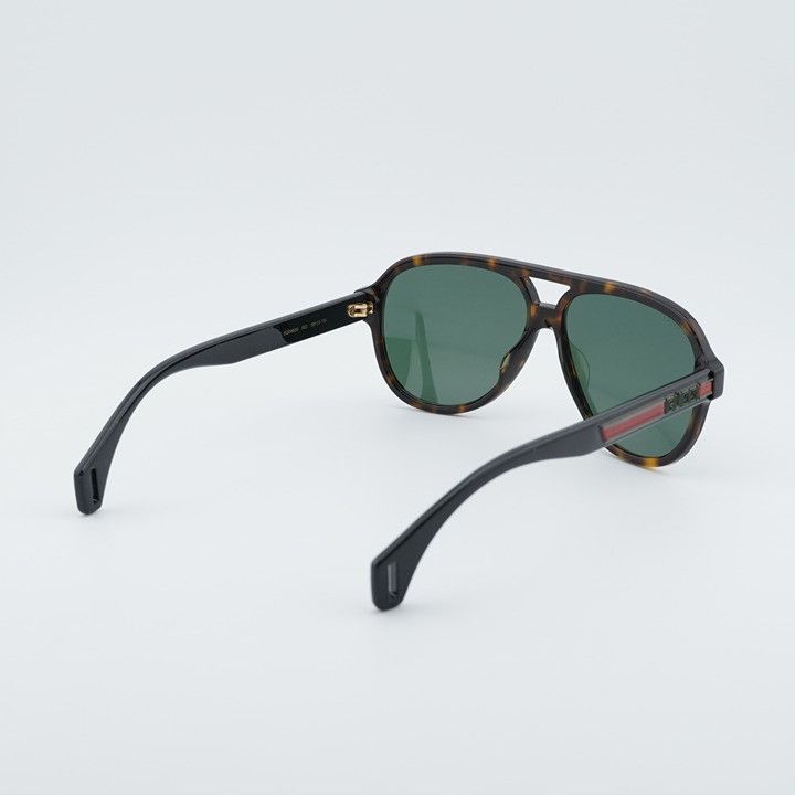 Gucci Gucci GG0463S 003 Sunglasses Havana Aviator Frame, Green Size ONE SIZE - 10 Thumbnail