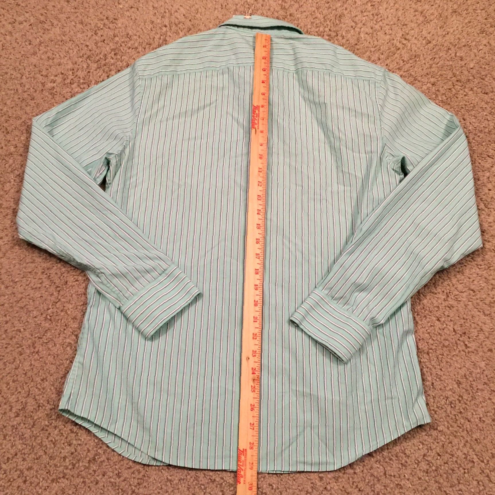 Banana Republic Banana Republic Shirt Mens Medium Blue Striped Long Sleeve Button-Up Slim Flex Size US M / EU 48-50 / 2 - 6 Thumbnail