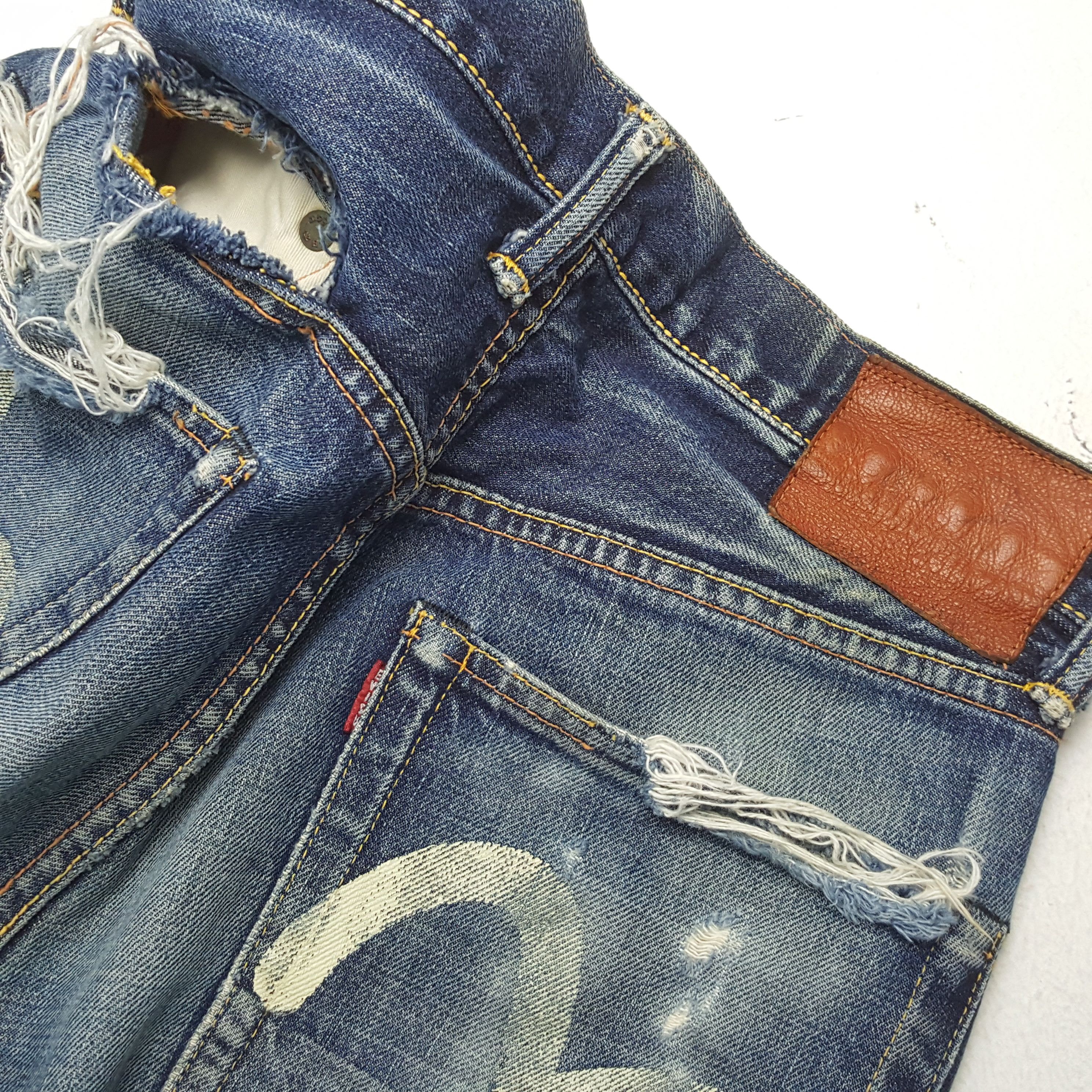 Evisu × Japanese Brand × Vintage Vintage EVISU Japanese Brand Daicock Custom Distressed Jeans Size US 28 / EU 44 - 15 Thumbnail
