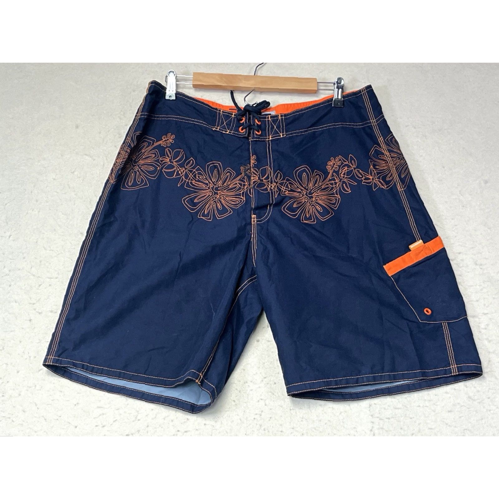 Mossimo MOSSIMO BOARD SHORTS MEN'S SIZE 36 HAWAIIAN TROPICAL PATTERN FLORAL MULTICOLOR POLYESTER SWIM TRUNKS WITH DRAWSTRING POCKETS Size US 36 / EU 52 - 2 Thumbnail