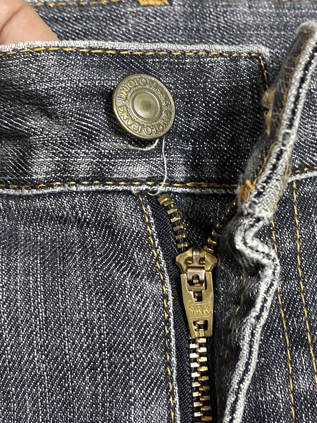 Uniqlo Japanes Uniqlo Black Denim Distressed Flare Jeans Size US 28 / EU 44 - 9 Thumbnail
