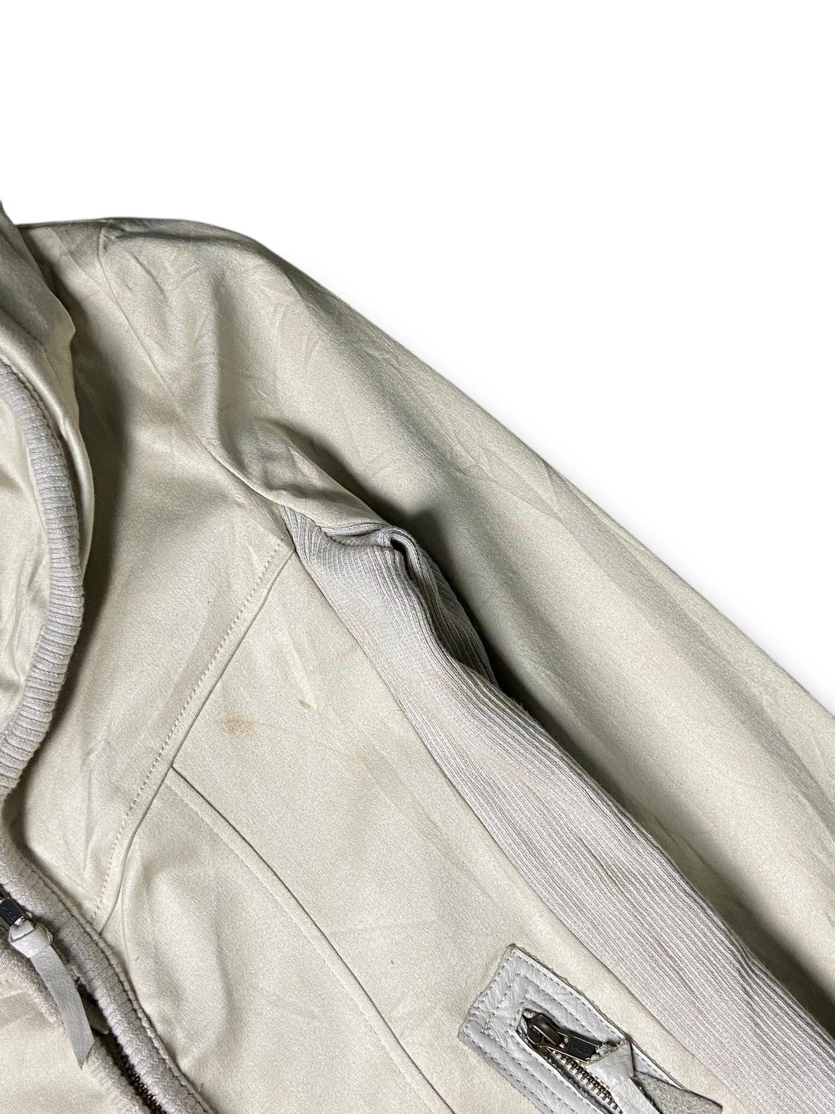Japanese Brand B.R.U.S.H Canvas Leather Hidden Hooded Crop Jacket (142) Size US XXS / EU 40 - 8 Thumbnail