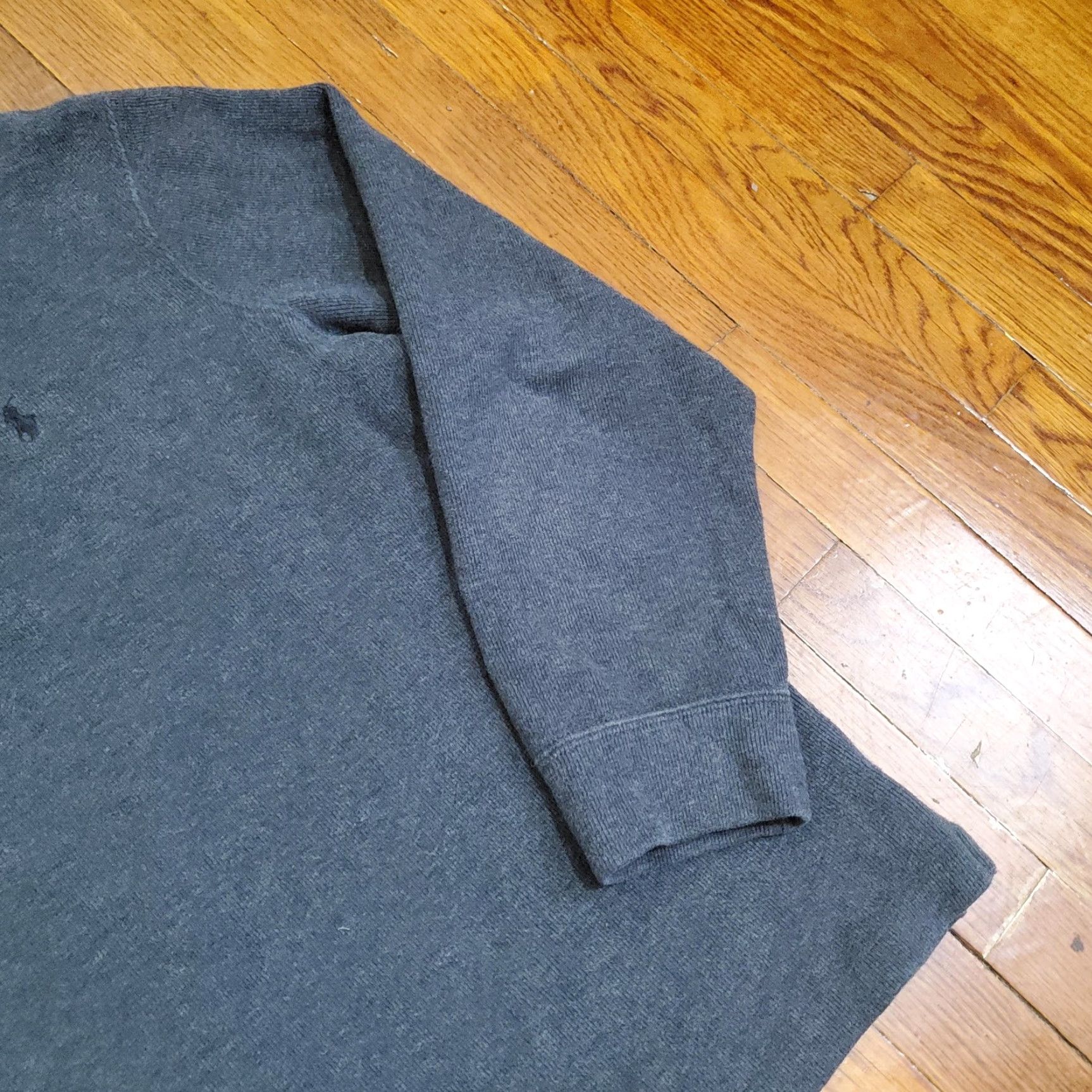 Polo Ralph Lauren Polo Ralph Lauren Sweater Mens XL Gray 1/4 Zip Mock Neck Cotton Pullover Knit Size US XL / EU 56 / 4 - 3 Thumbnail