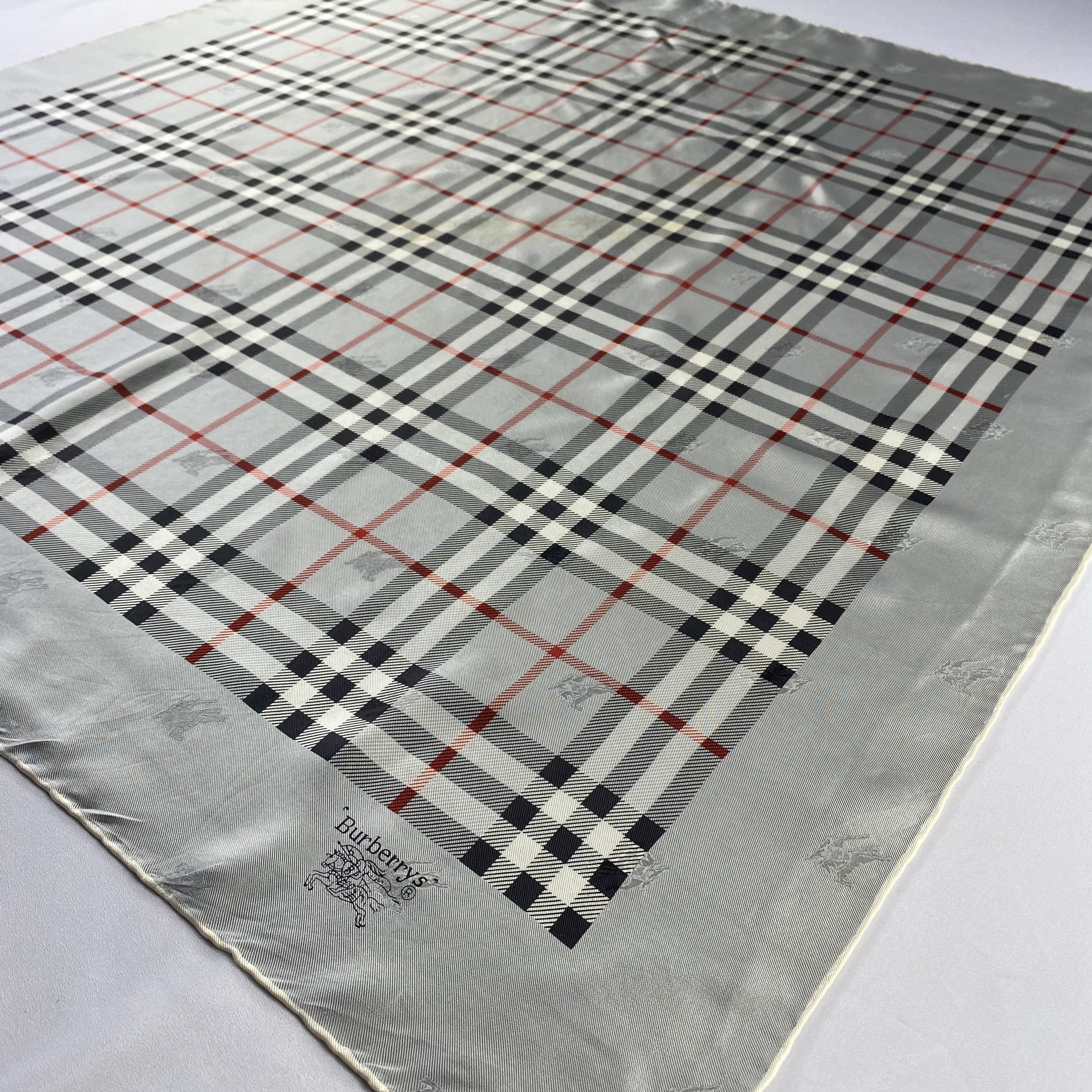 Burberry × Vintage Vintage Burberry Silk Scarf Neck Wrap Muffler Size ONE SIZE - 2 Thumbnail
