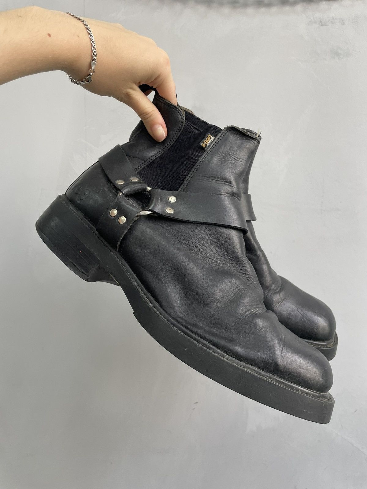 Lee Lee Leather Ankle Boots Western Platform Style Made in UK Size US 11 / EU 44 - 2 Thumbnail