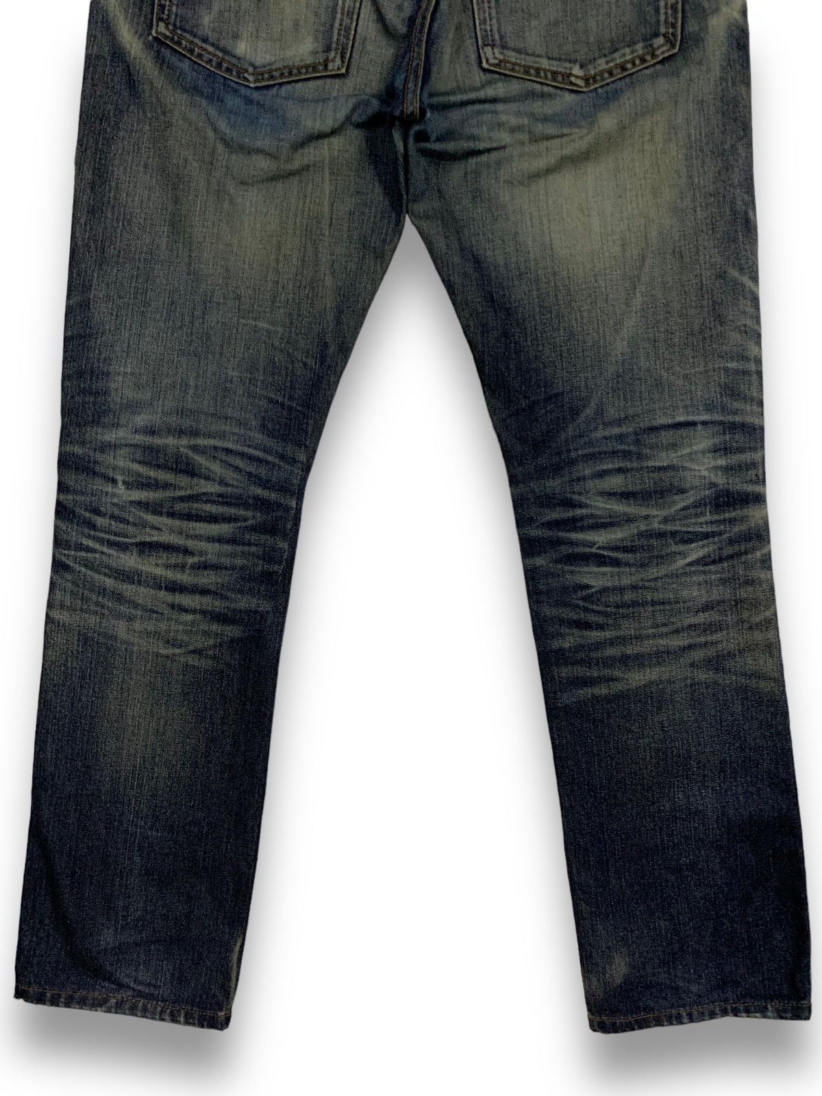 Gap Vintage Gap 1969 Dark Blue Wash Slim Distressed Jeans Size US 30 / EU 46 - 15 Thumbnail