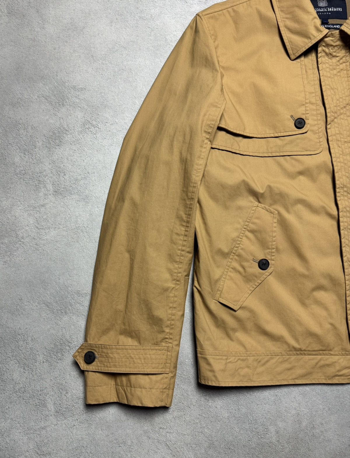 Aquascutum Aquascutum Camel Cotton Quilted Jacket Coat Lampo Size US L / EU 52-54 / 3 - 5 Thumbnail