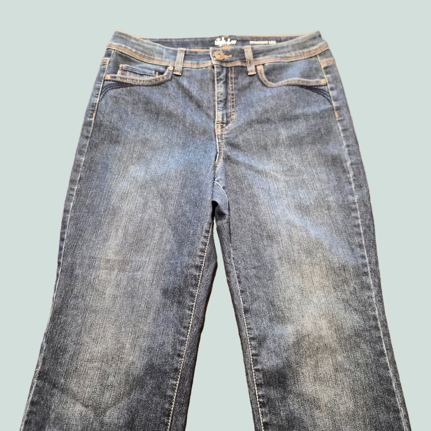 Vintage Style&co Jeans Womens Size 8 Short Blue Stretch Denim Straight Leg Size 30" / US 8 / IT 44 - 1 Thumbnail