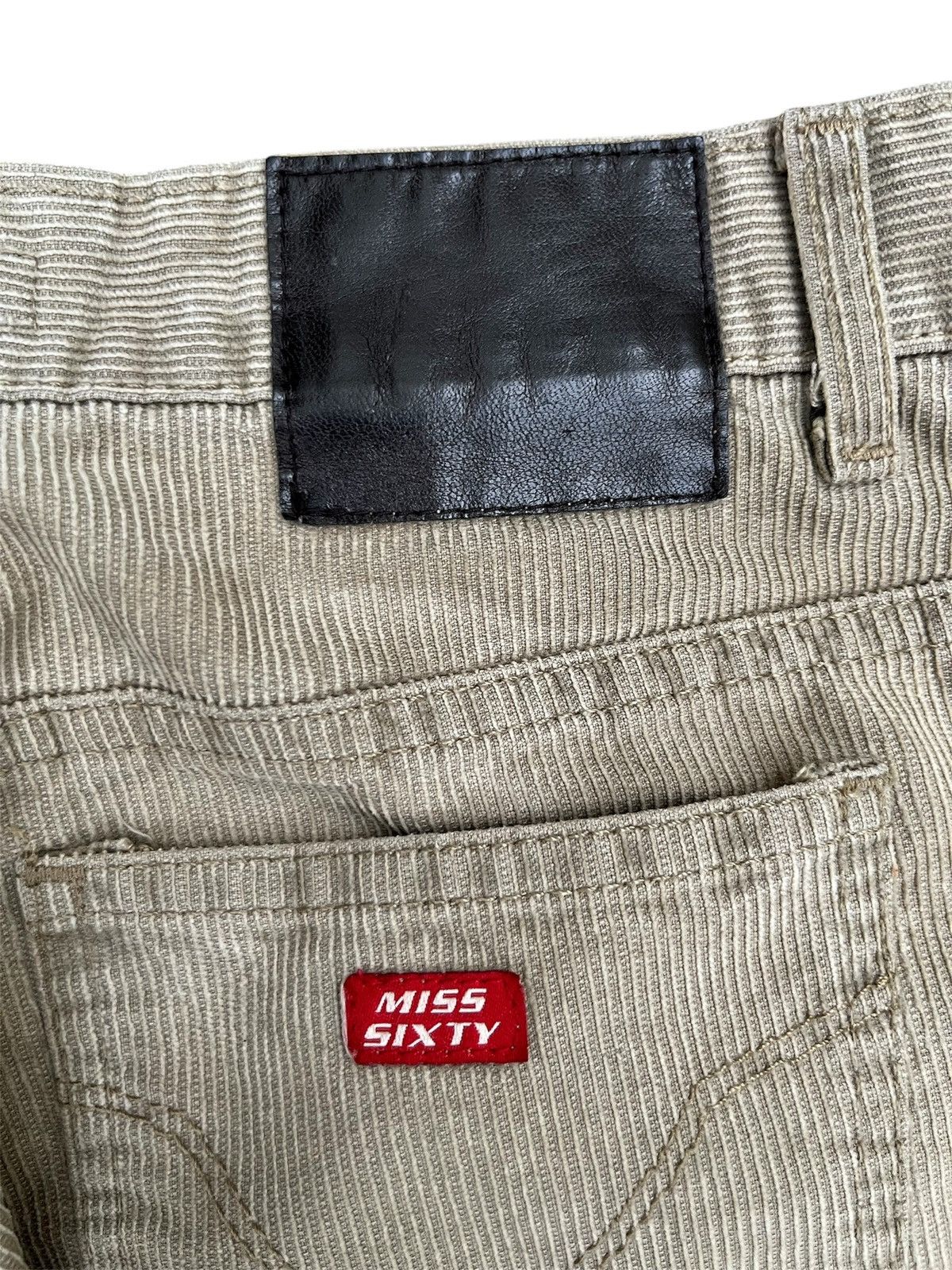 Seditionaries MISS SIXTY Patchwork Corduroy Flare Jeans Size 26" / US 2 / IT 38 - 13 Thumbnail