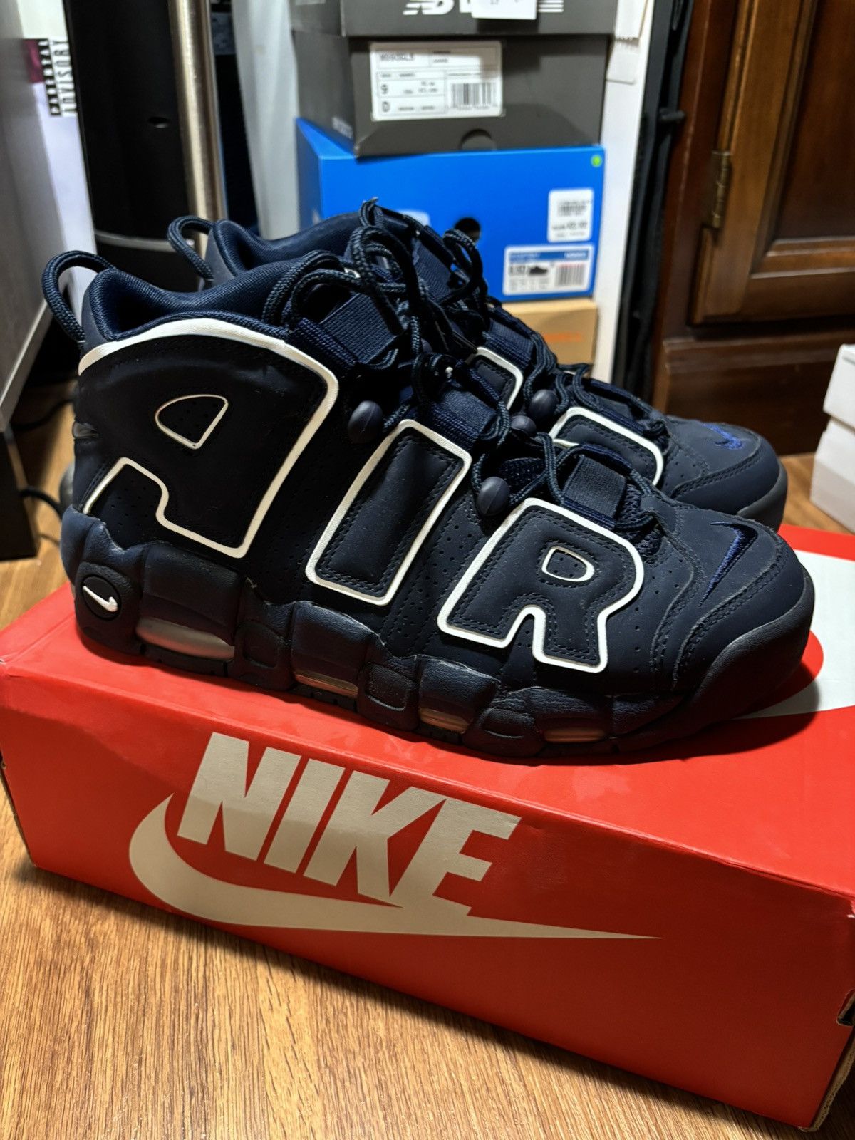 Nike Nike More Air Uptempo - obsidian Size US 9 / EU 42 - 5 Thumbnail