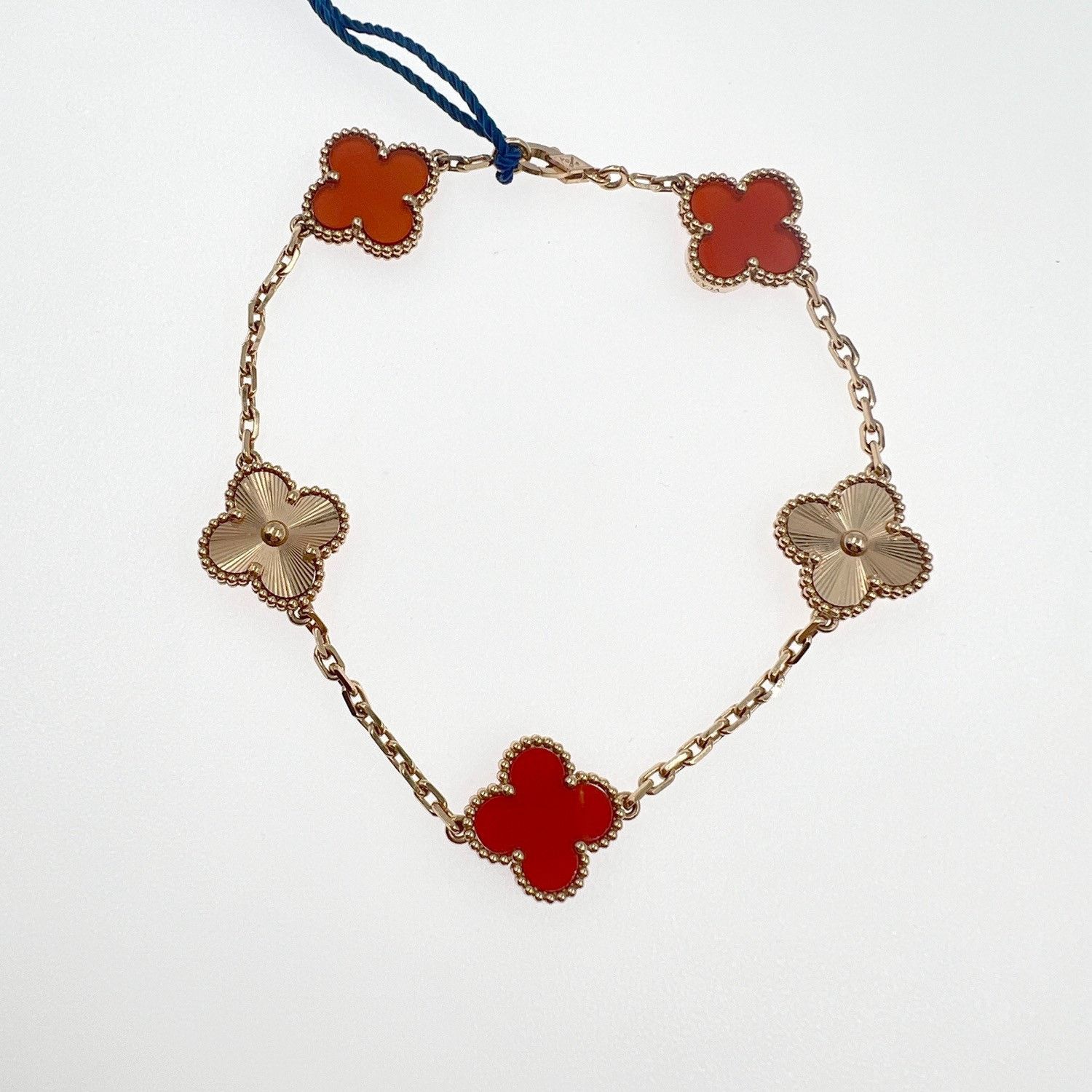 Van Cleef & Arpels Van Cleef Arpels 18K Rose Gold Red Coral Bracelet Size ONE SIZE - 1 Thumbnail