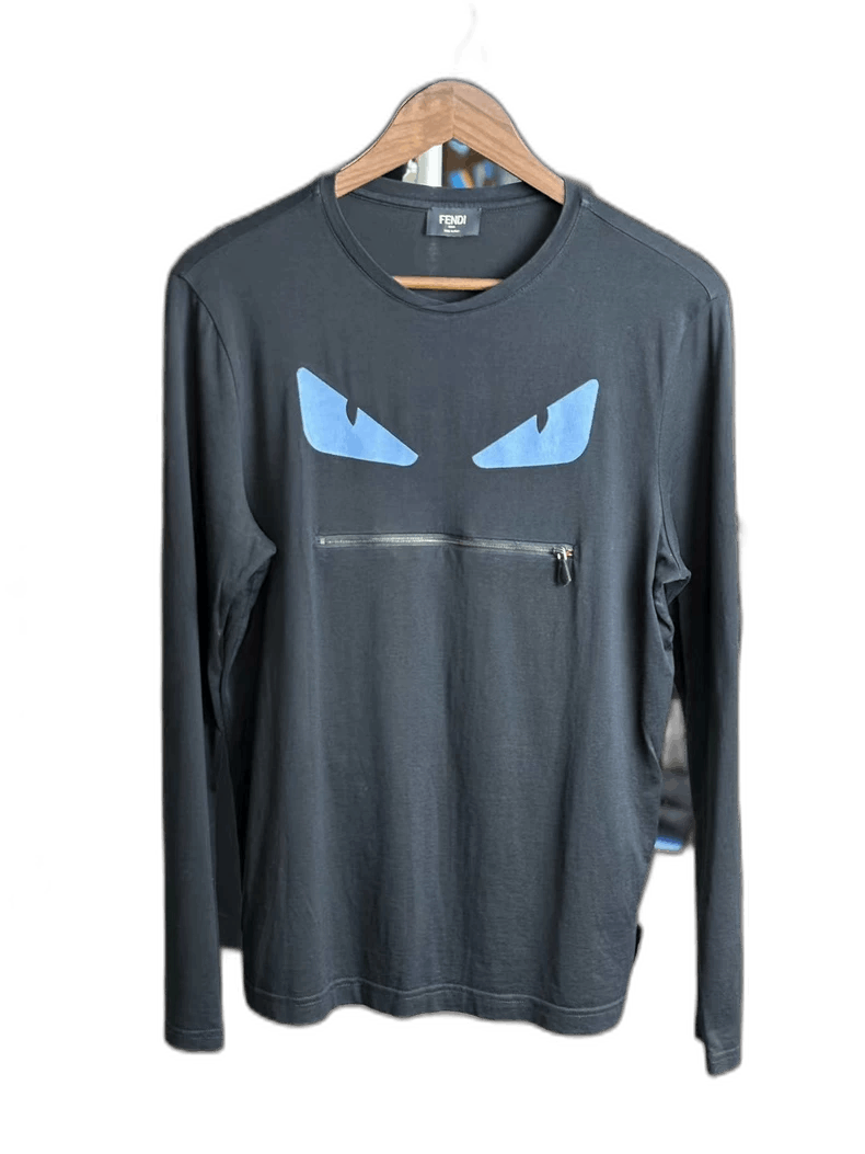 Fendi Fendi Long Sleeve Shirt with Graphic Face Size US L / EU 52-54 / 3 - 1 Thumbnail