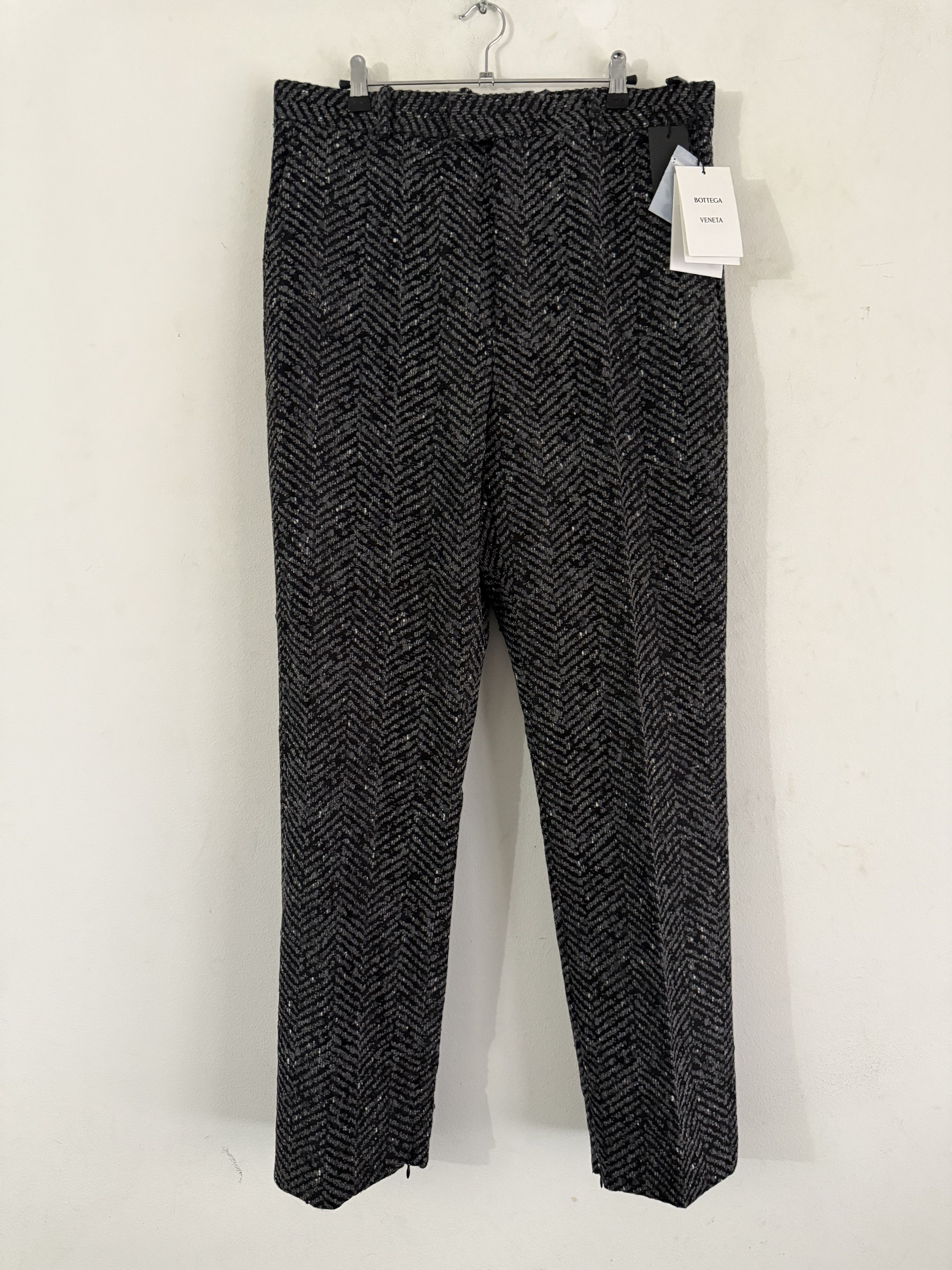Bottega Veneta Runway FW '22 Herringbone Wool-Blend Pants Size 42R - 2 Thumbnail